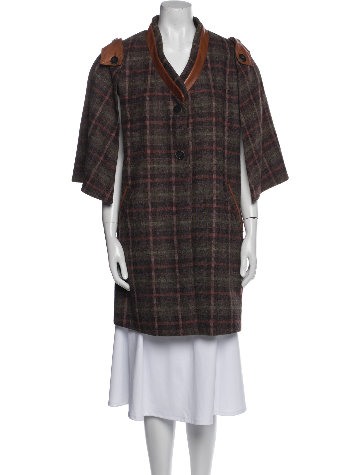 Suno Wool Plaid Print Jacket