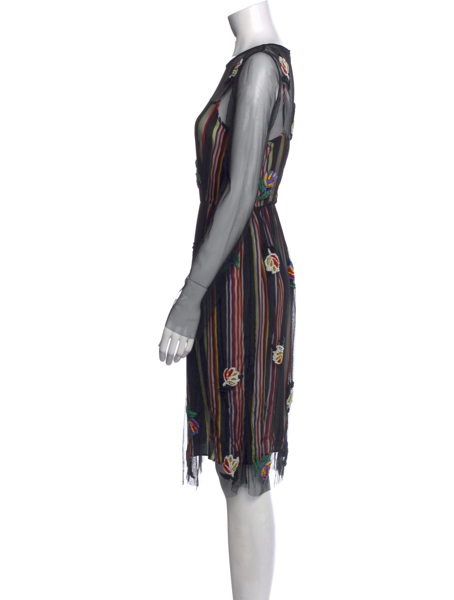 Suno Printed Knee-Length Dress