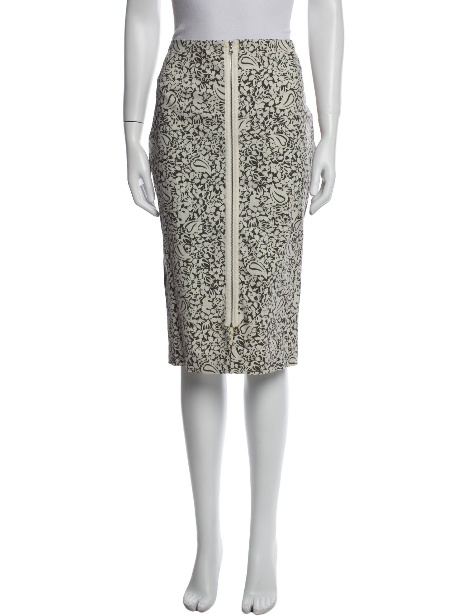 Suno Printed Knee-Length Skirt