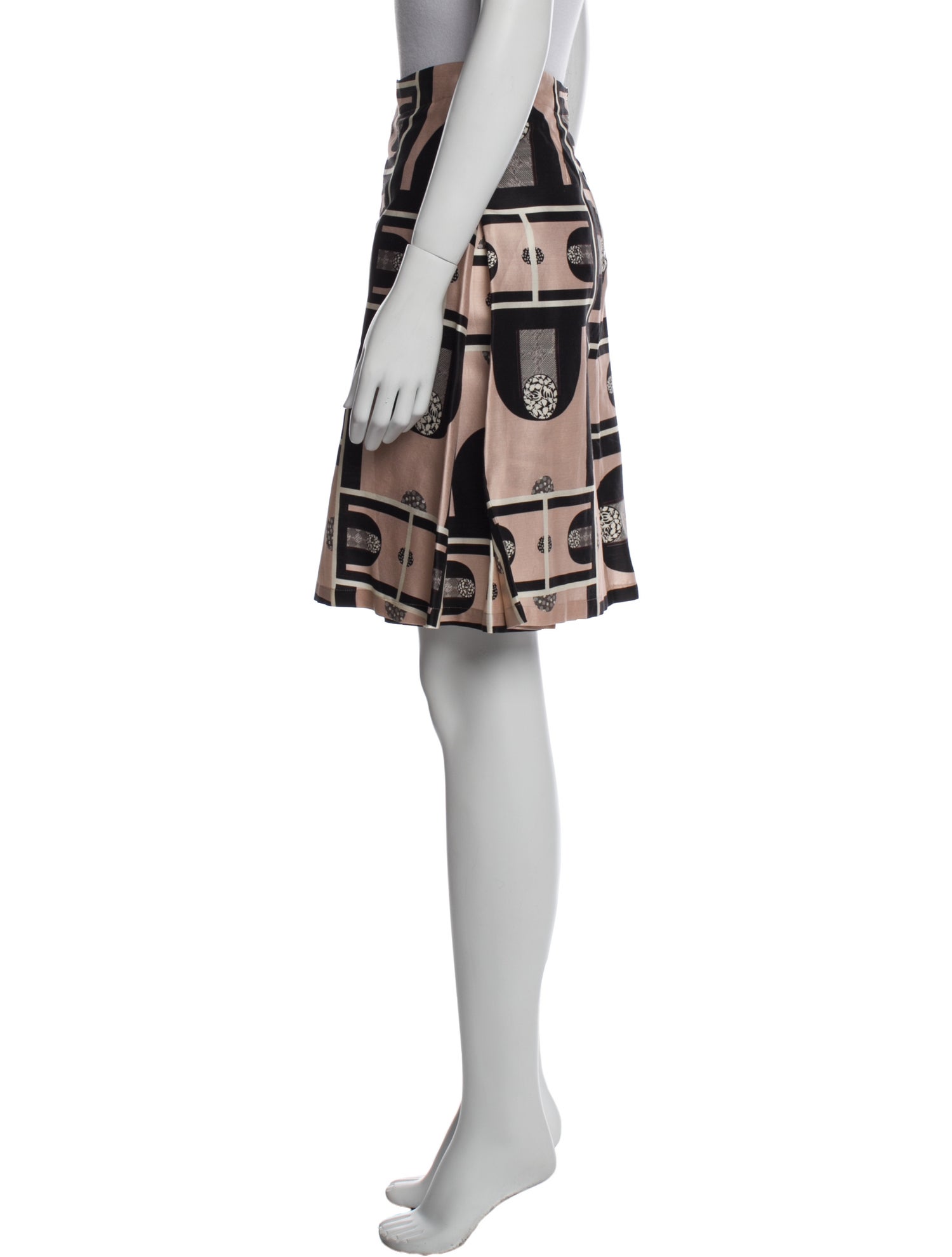 Suno Printed Knee-Length Skirt
