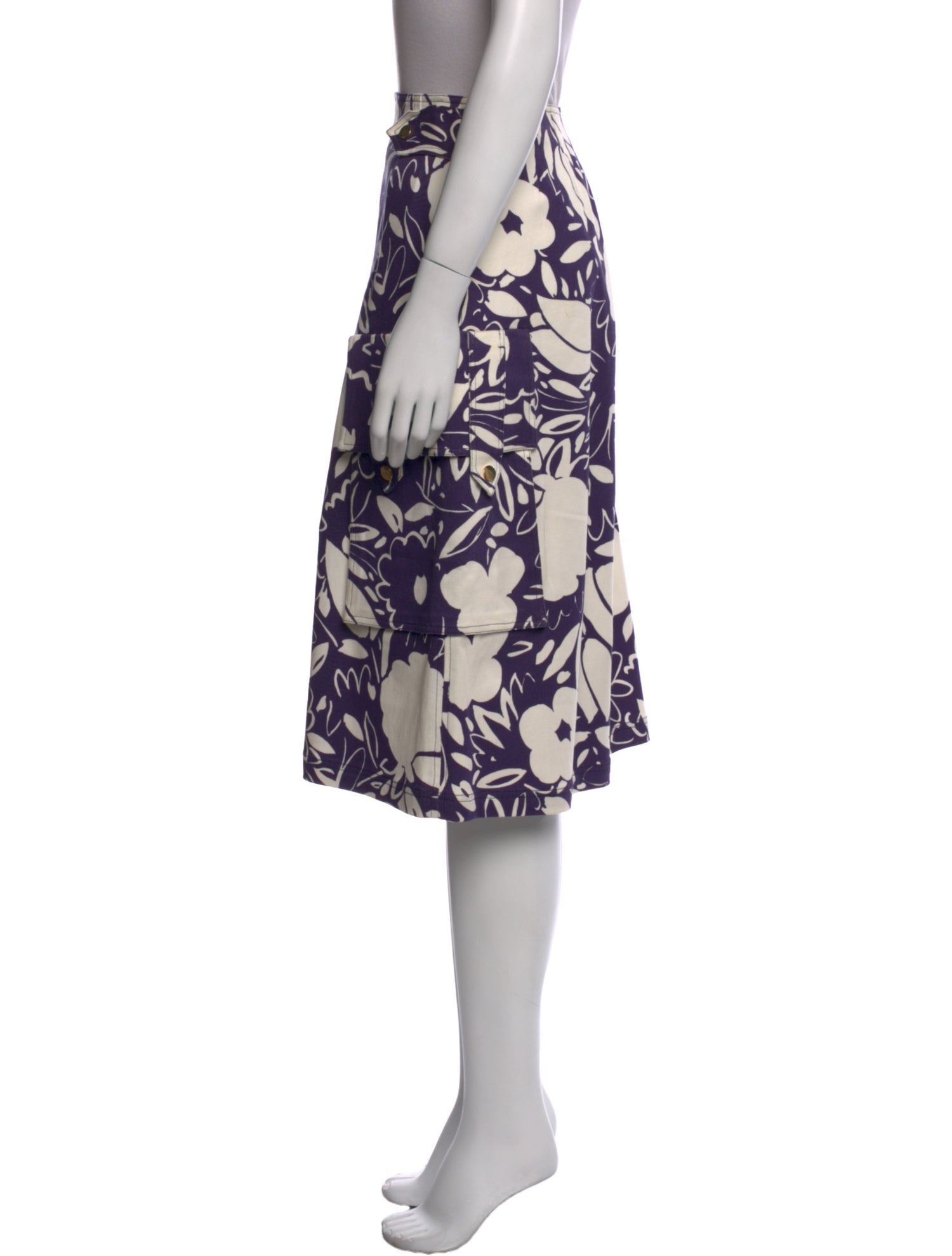 Suno Floral Print Knee-Length Shorts