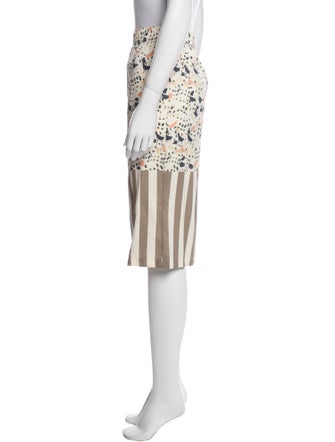 Suno Floral Print Knee-Length Skirt