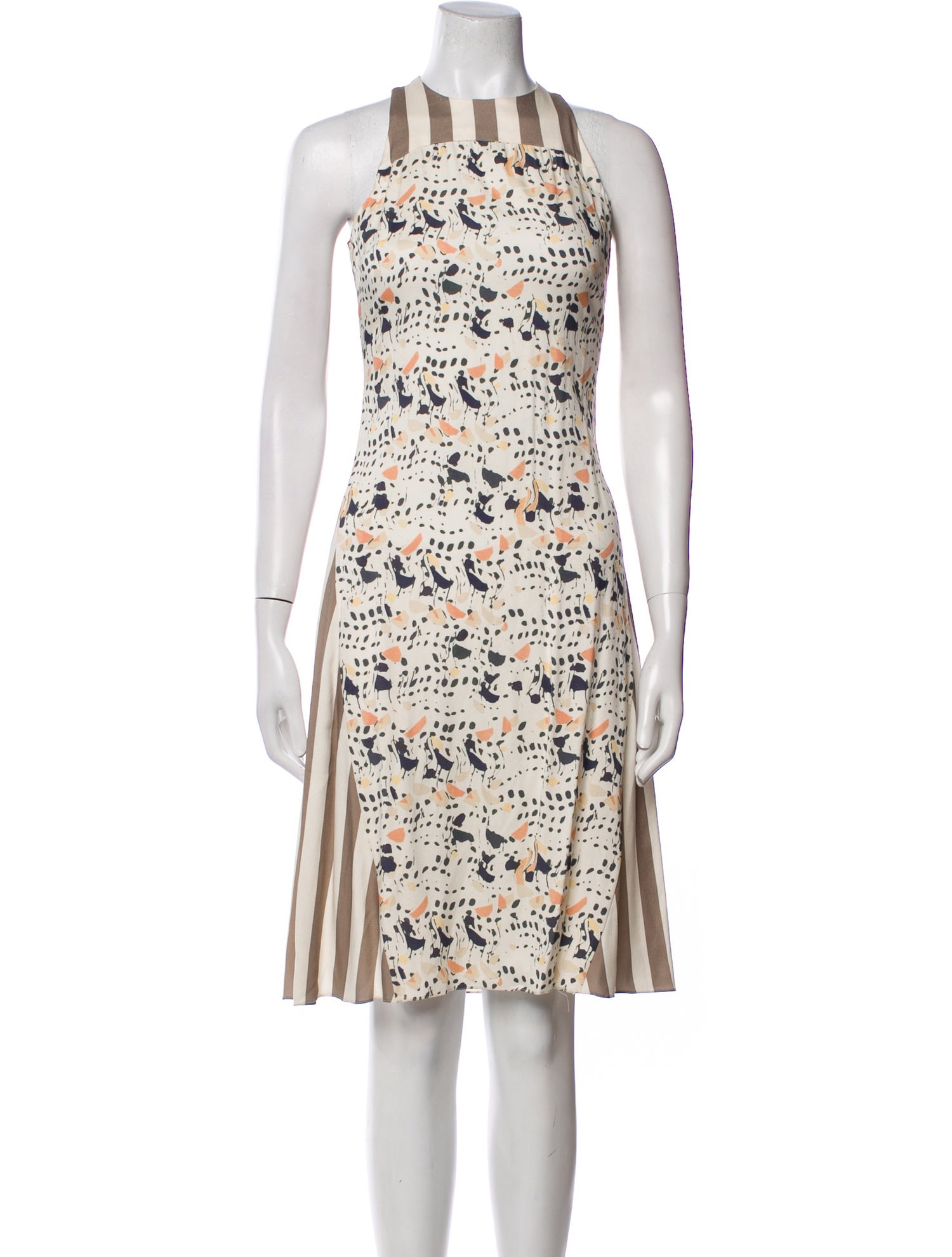 Suno Printed Knee-Length Dress
