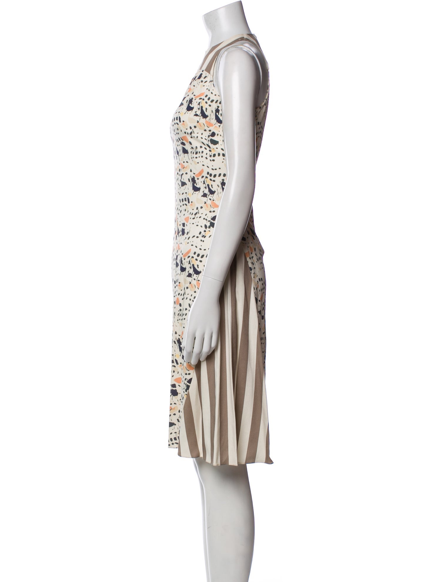 Suno Printed Knee-Length Dress