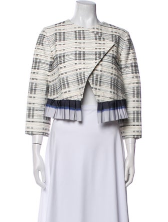 Suno Plaid Print Evening Jacket