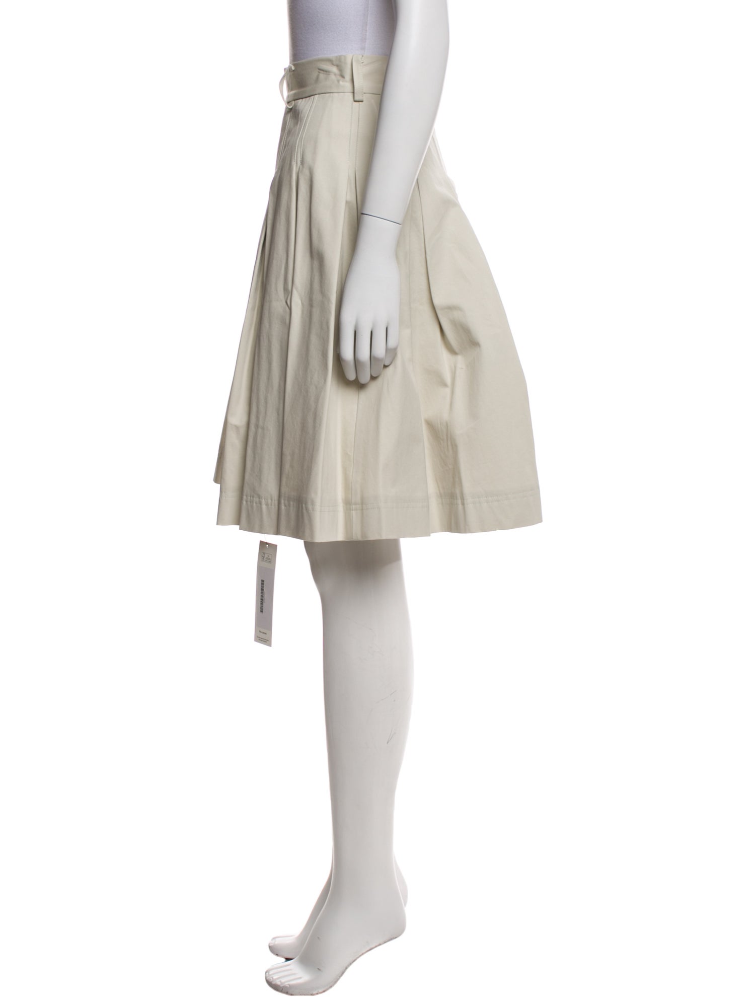 Suno Pleated Accents Knee-Length Skirt