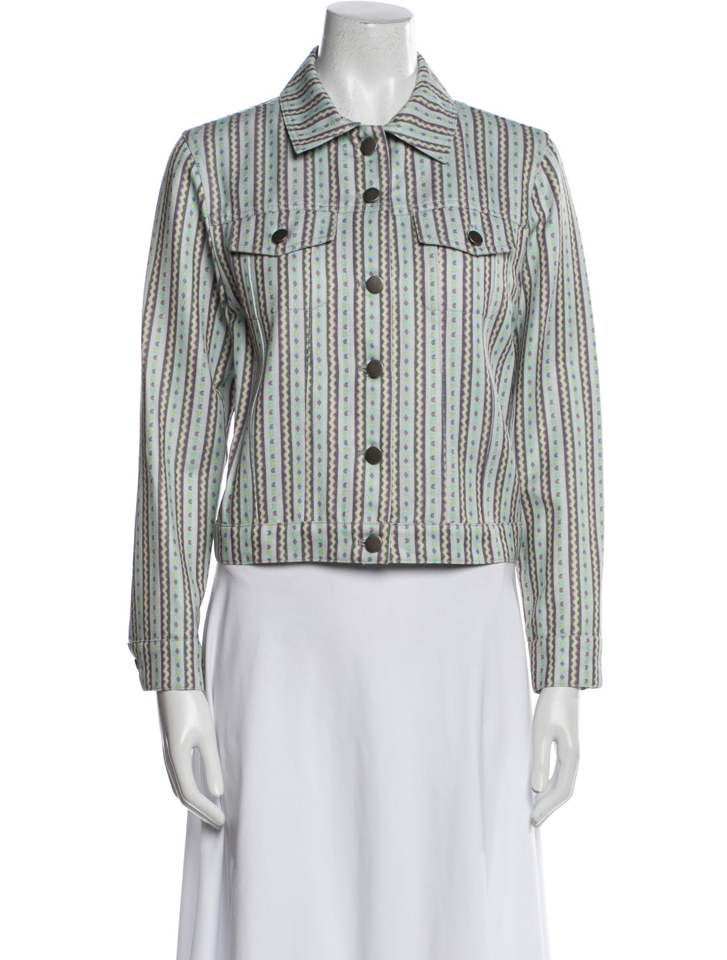 Suno Striped Denim Jacket