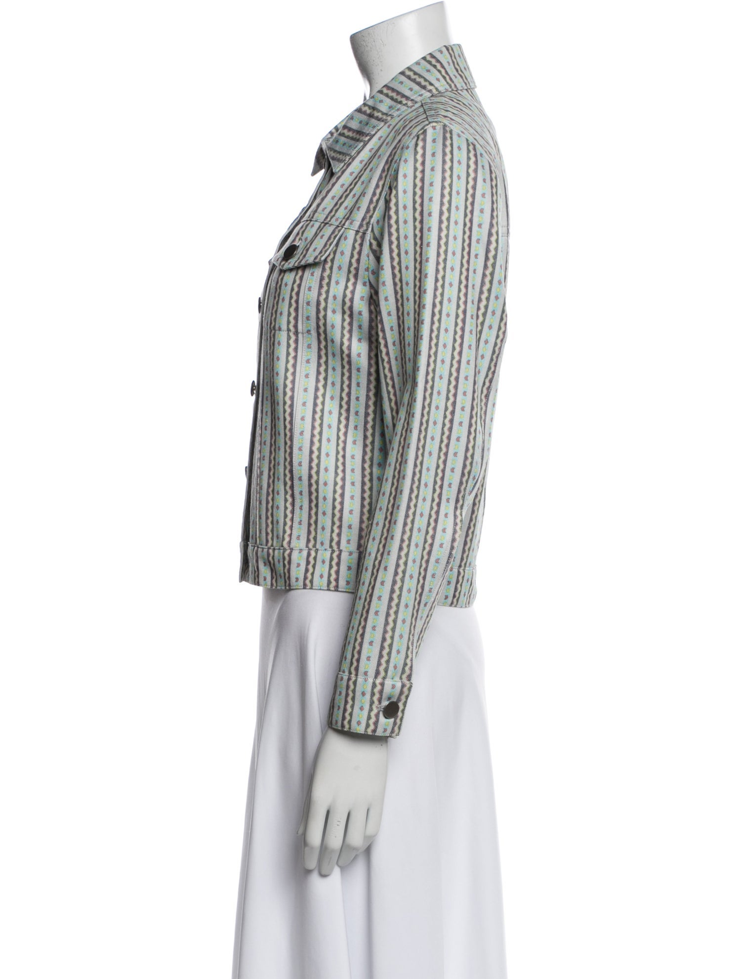 Suno Striped Denim Jacket