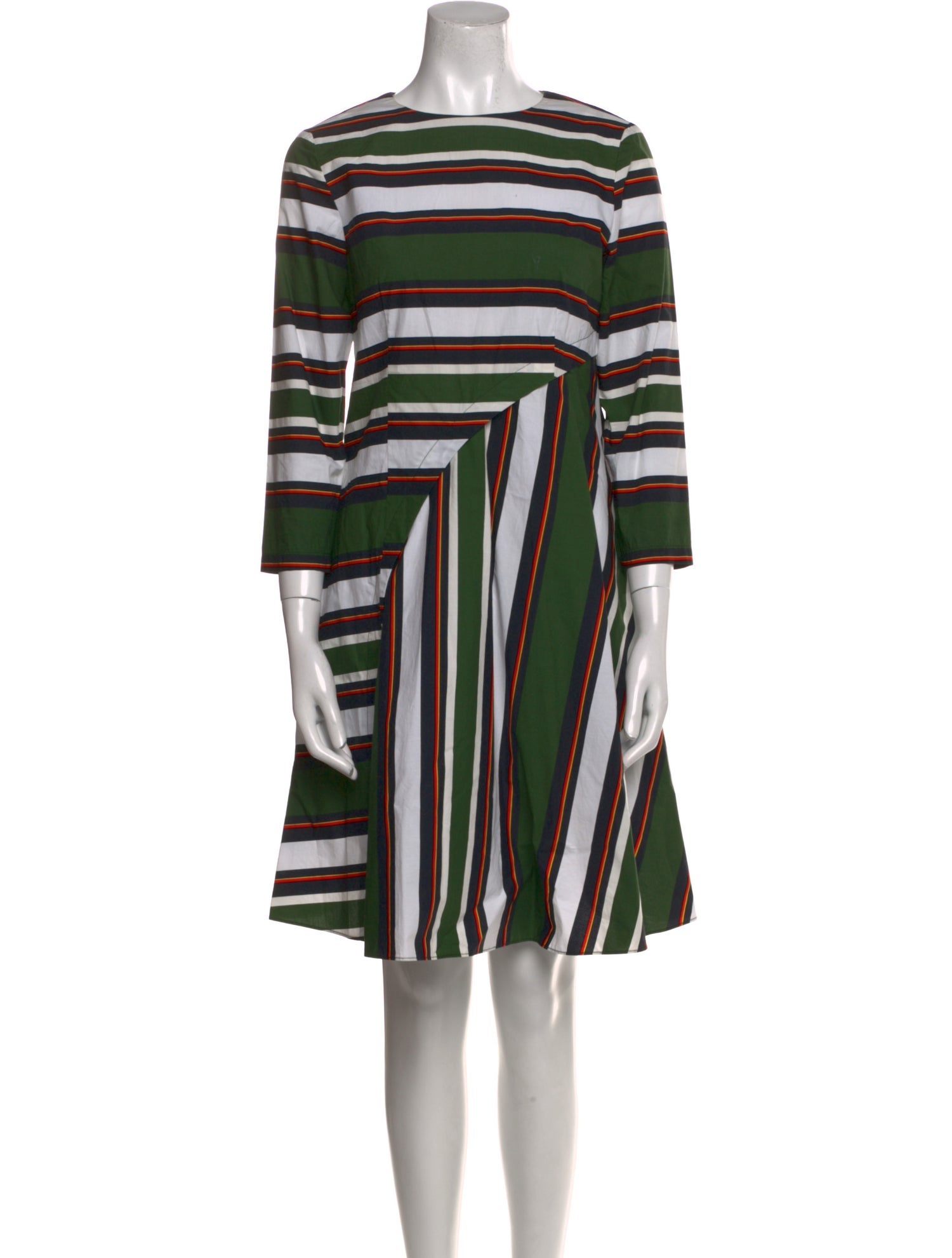 Suno Striped Knee-Length Dress