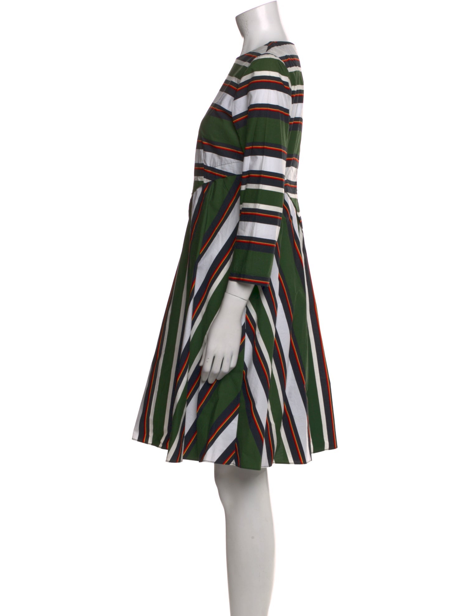 Suno Striped Knee-Length Dress