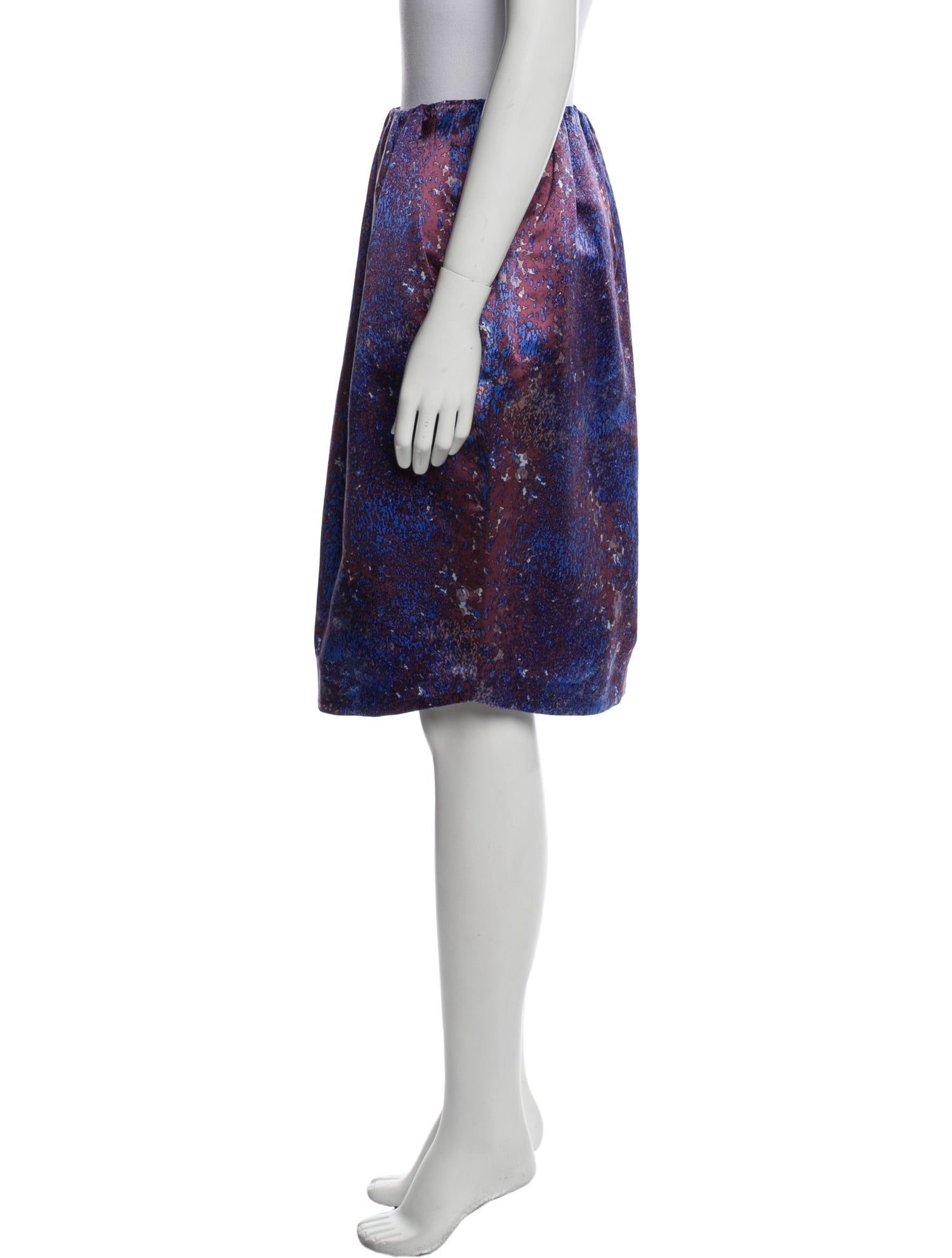 Suno Floral Print Knee-Length Skirt