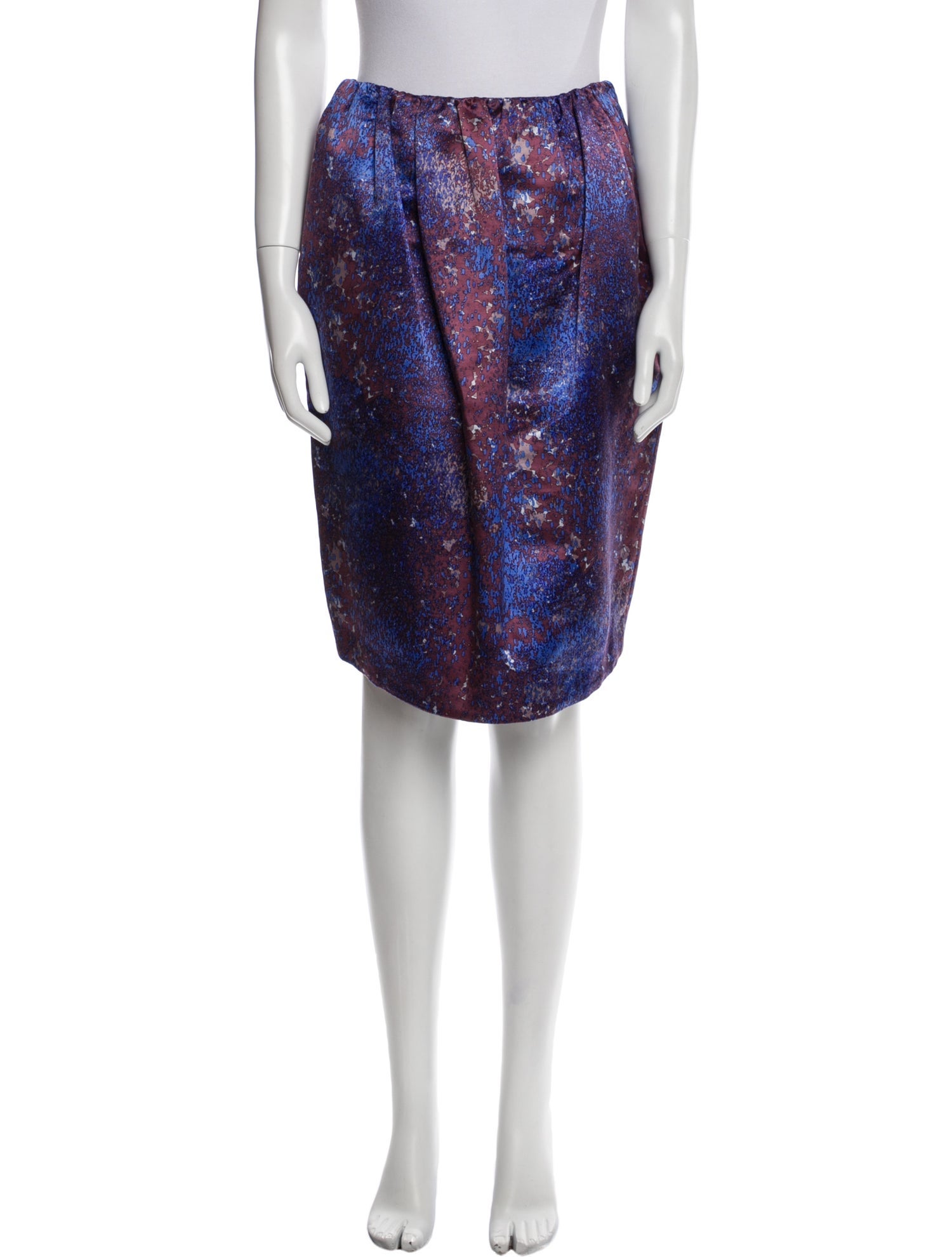 Suno Floral Print Knee-Length Skirt