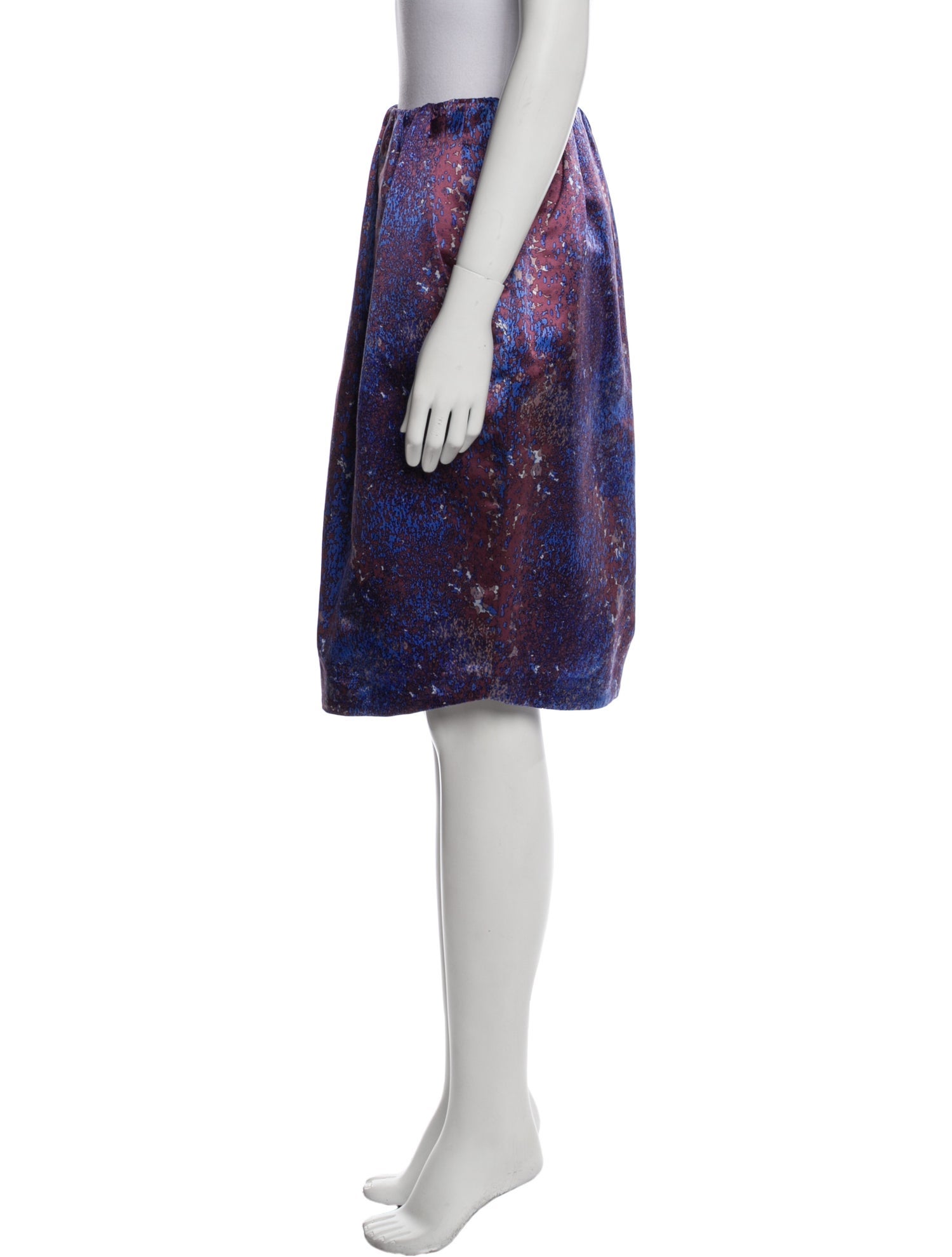 Suno Floral Print Knee-Length Skirt