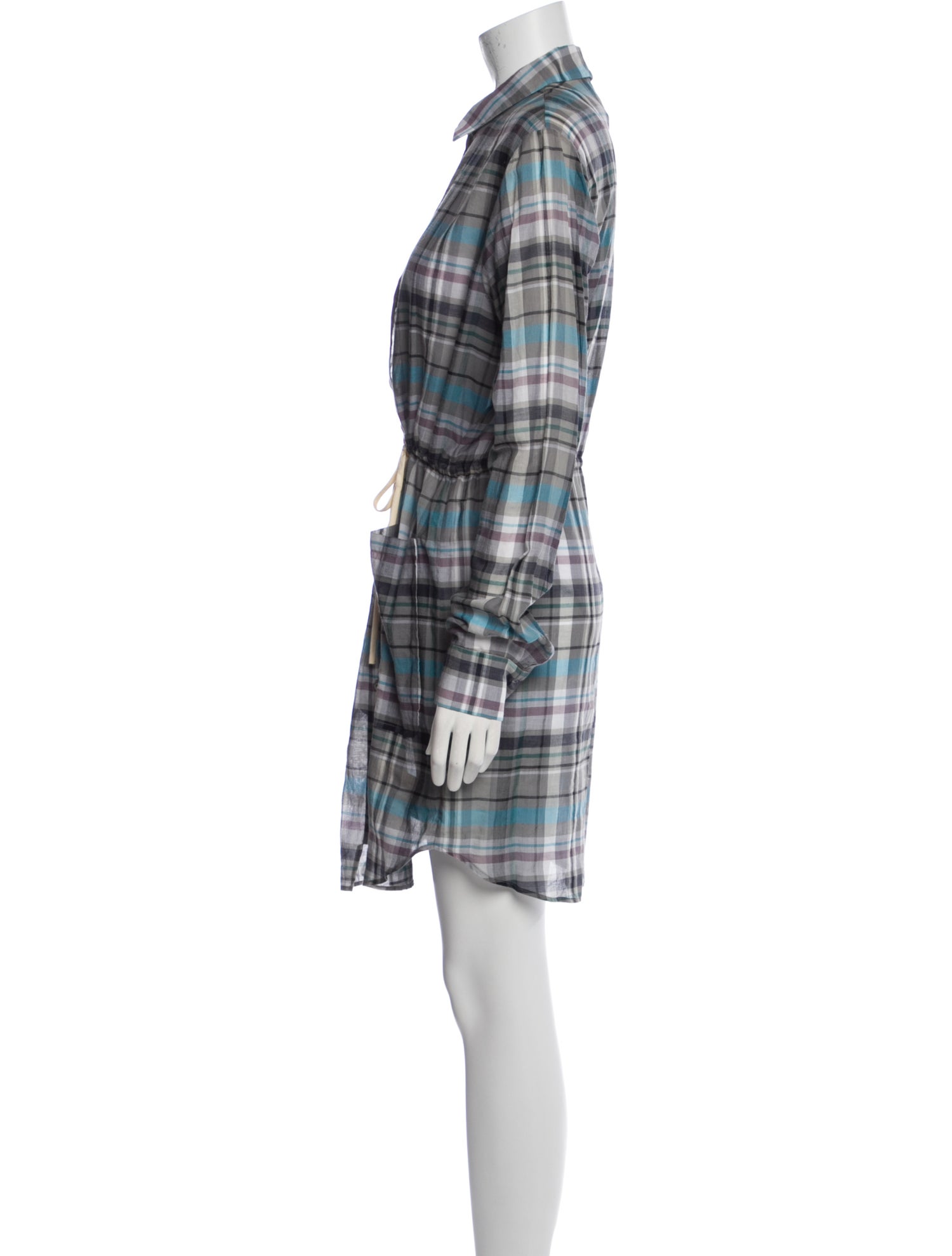 Suno Plaid Print Mini Dress