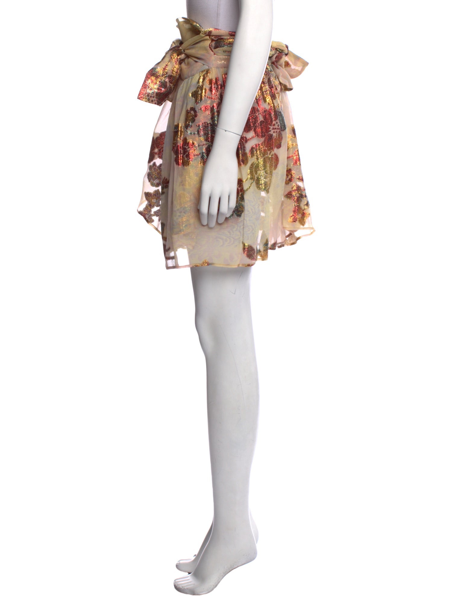 Suno Floral Print Knee-Length Skirt