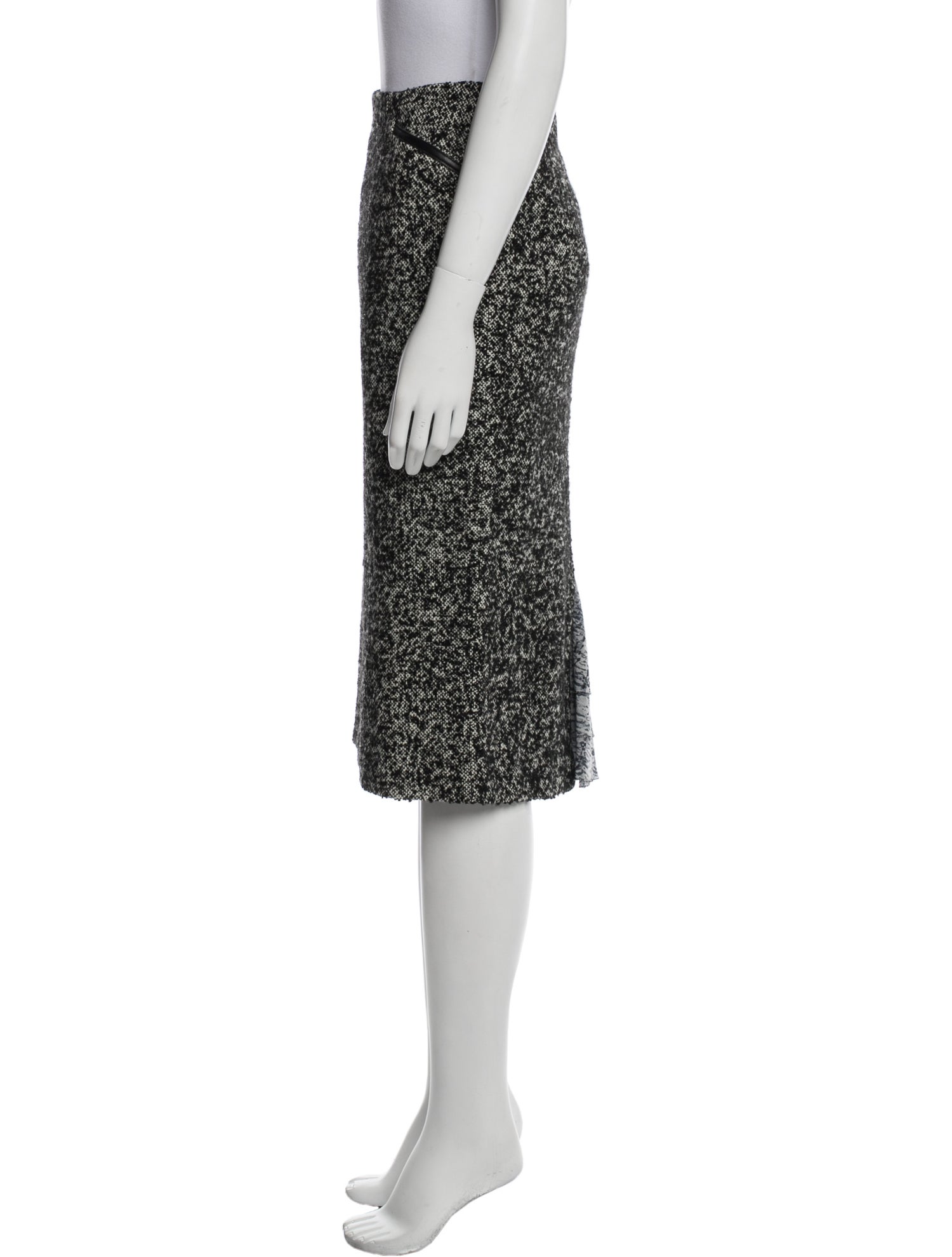 Suno Floral Print Knee-Length Skirt