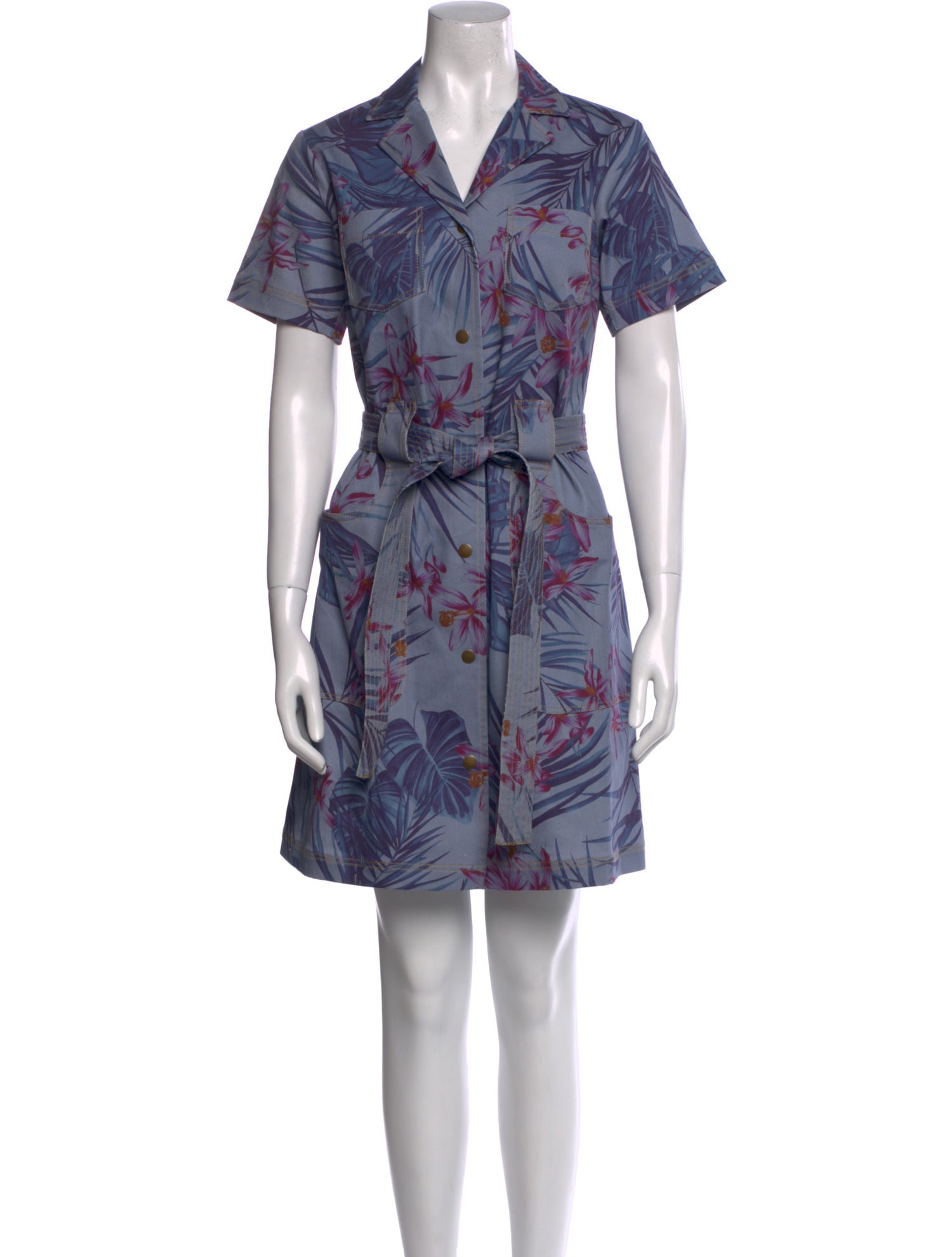 Suno Floral Print Mini Dress