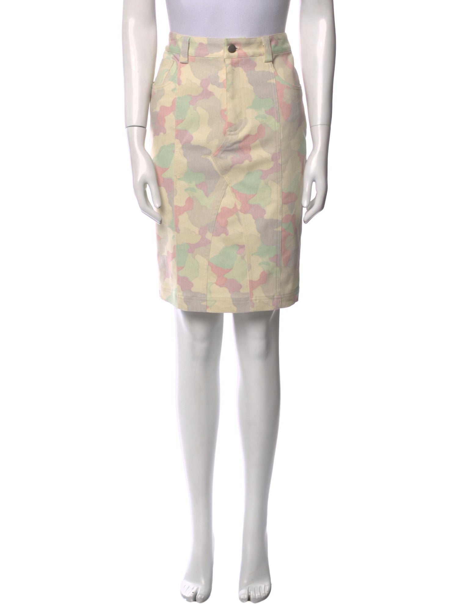 Suno Floral Print Knee-Length Skirt