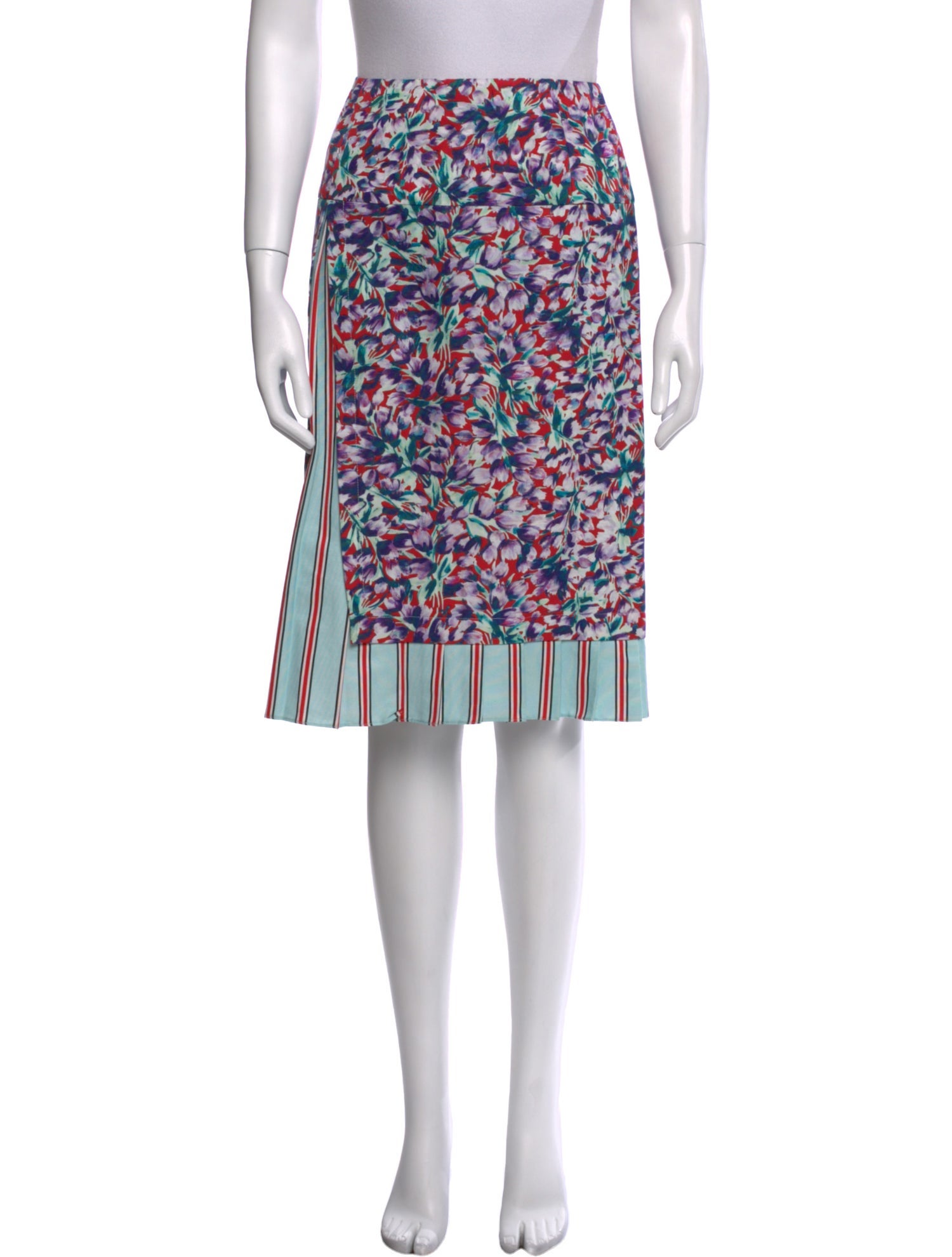 Suno Printed Knee-Length Skirt