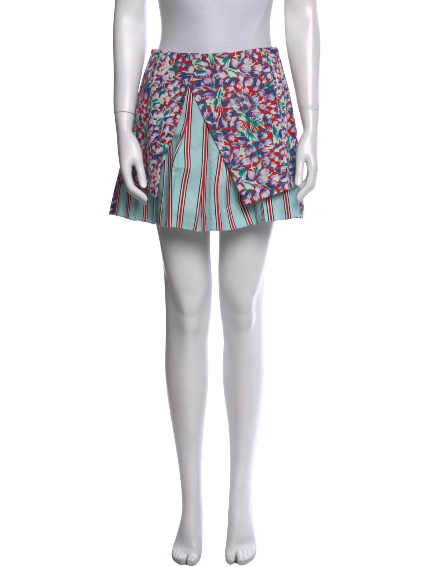 Suno Printed Mini Skirt