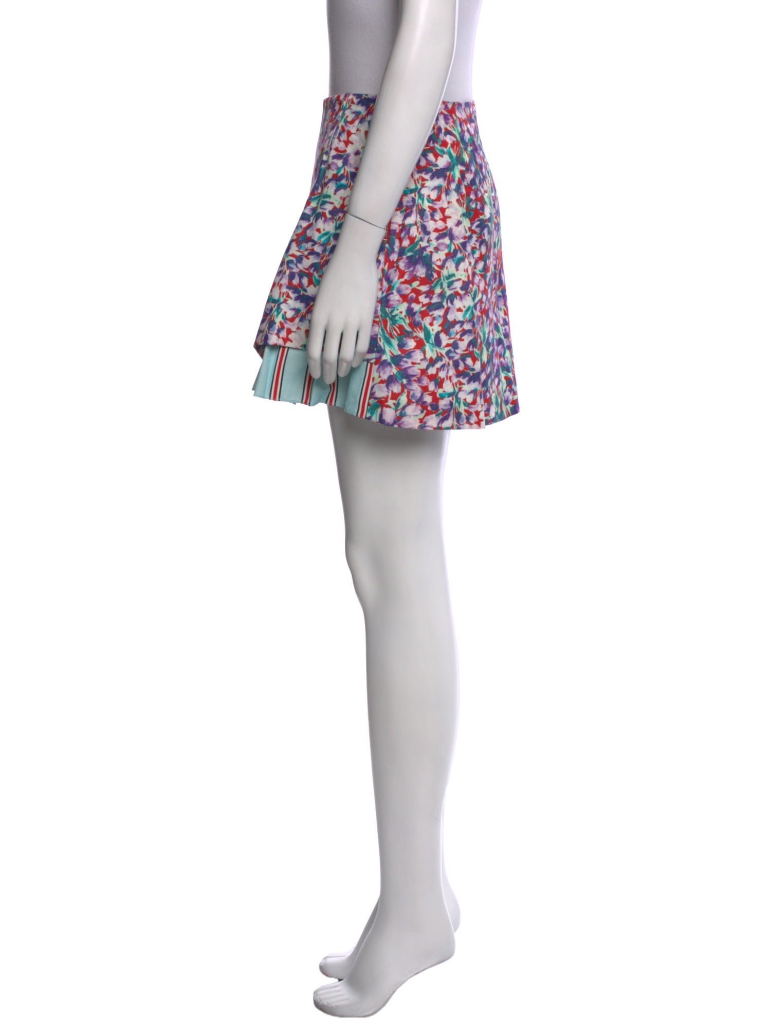 Suno Printed Mini Skirt