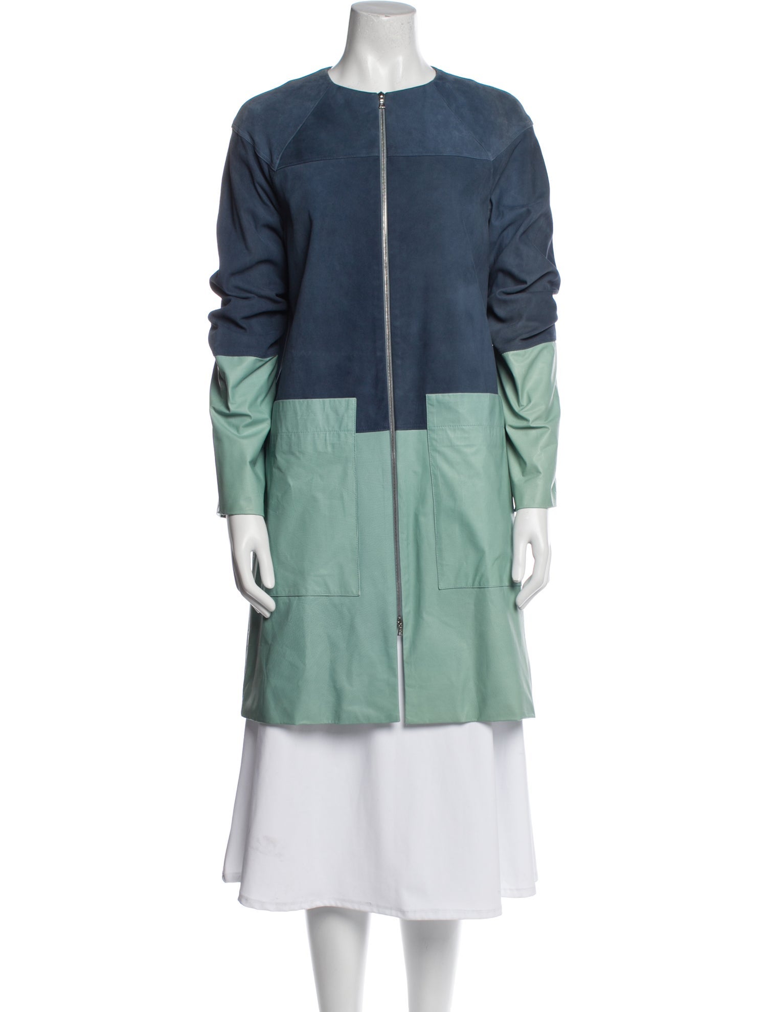 Suno Colorblock Pattern Coat