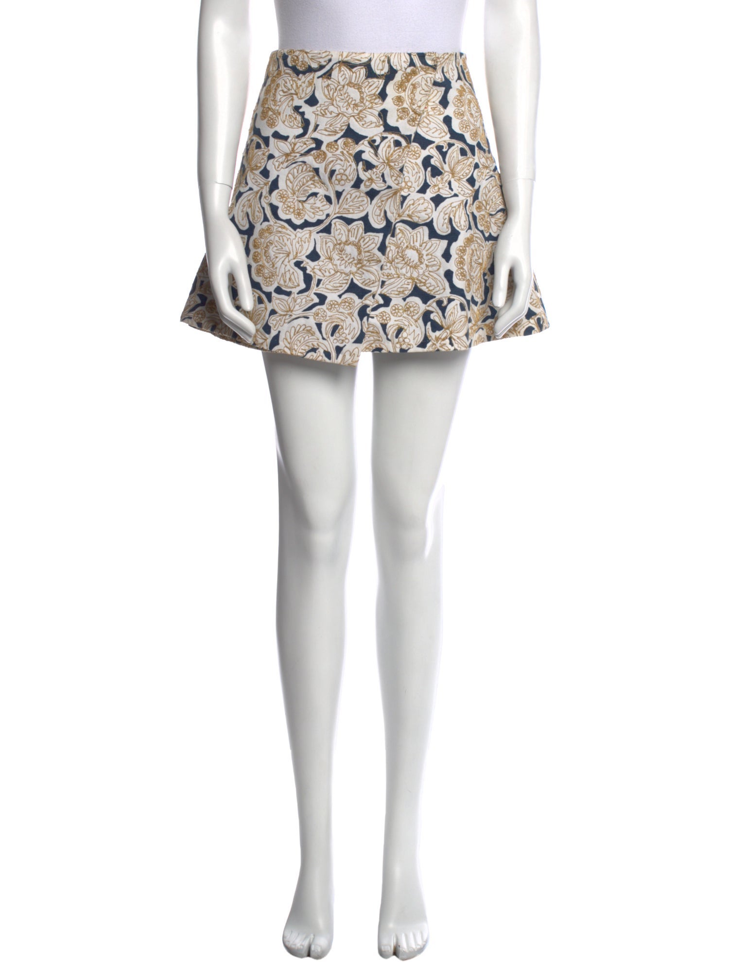 Suno Floral Print Mini Skirt