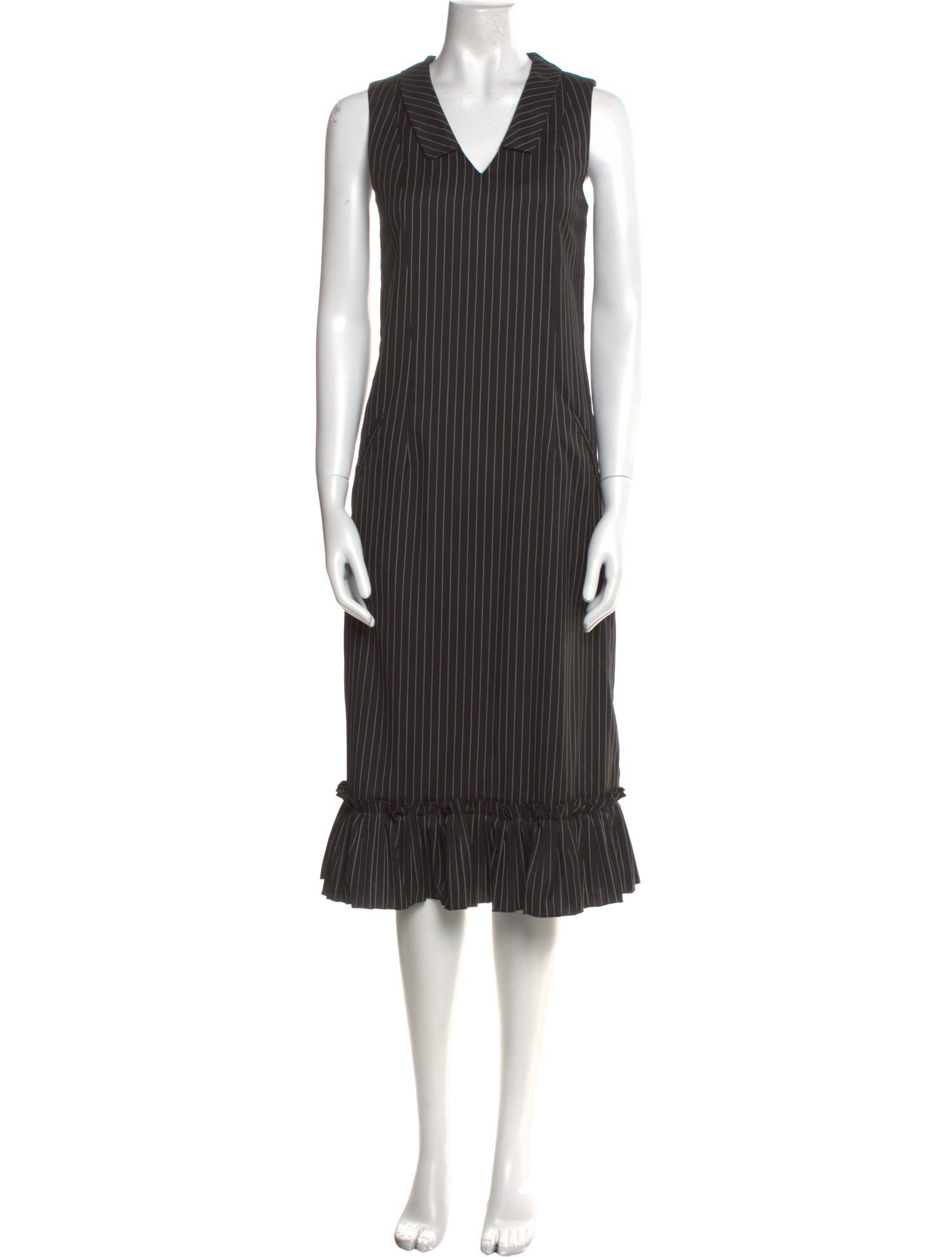 Suno Striped Midi Length Dress