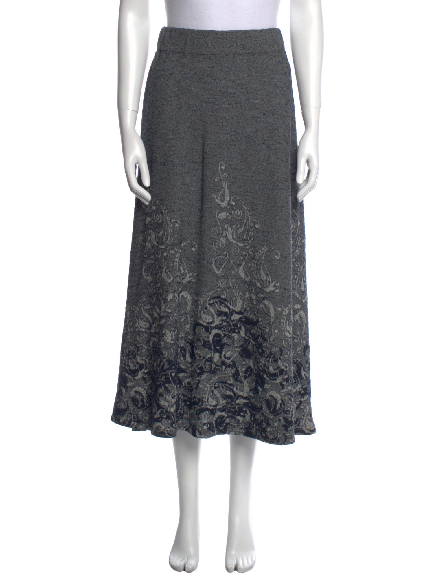 Suno Printed Midi Length Skirt