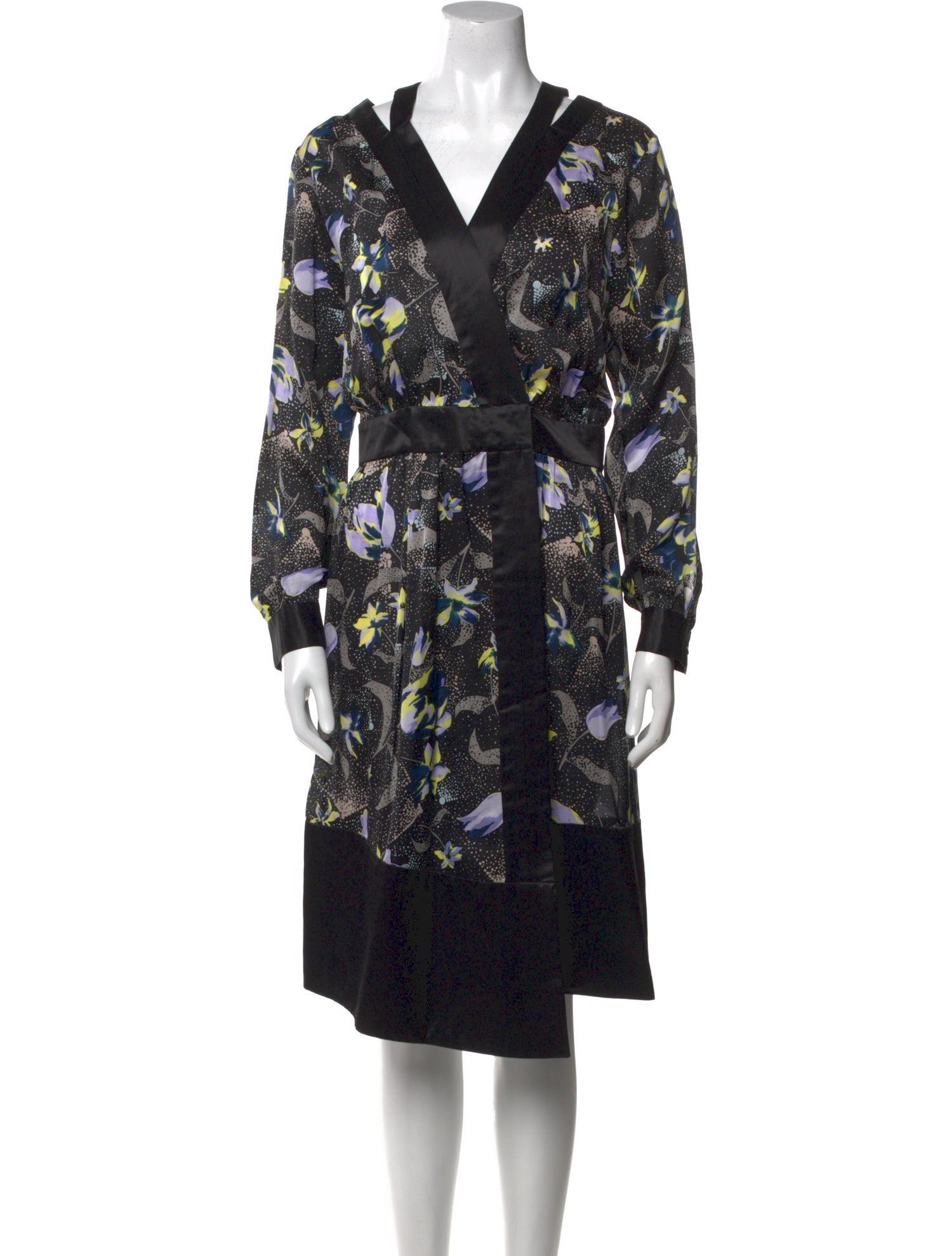 Suno Floral Print Midi Length Dress