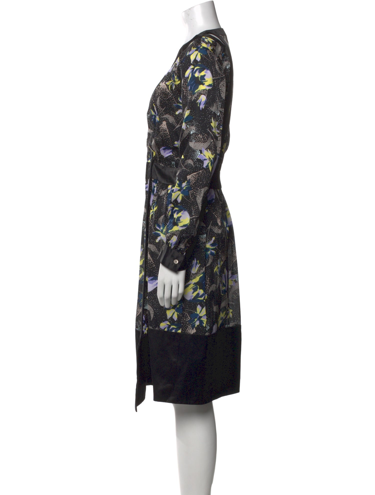 Suno Floral Print Midi Length Dress