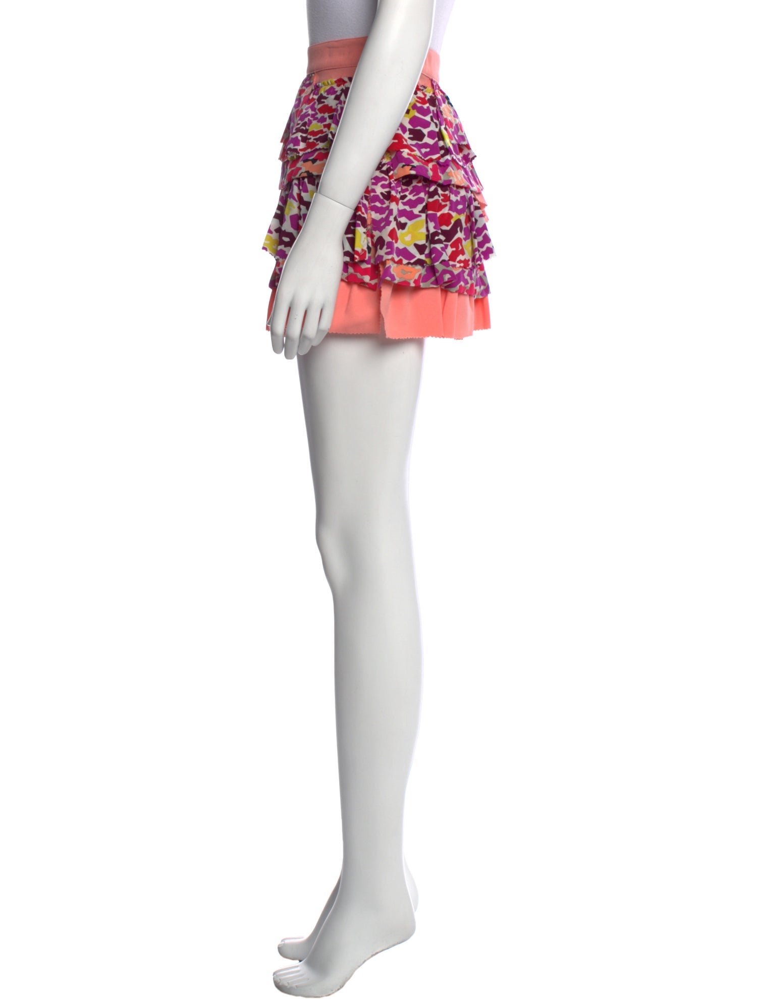 Suno Floral Print Mini Skirt