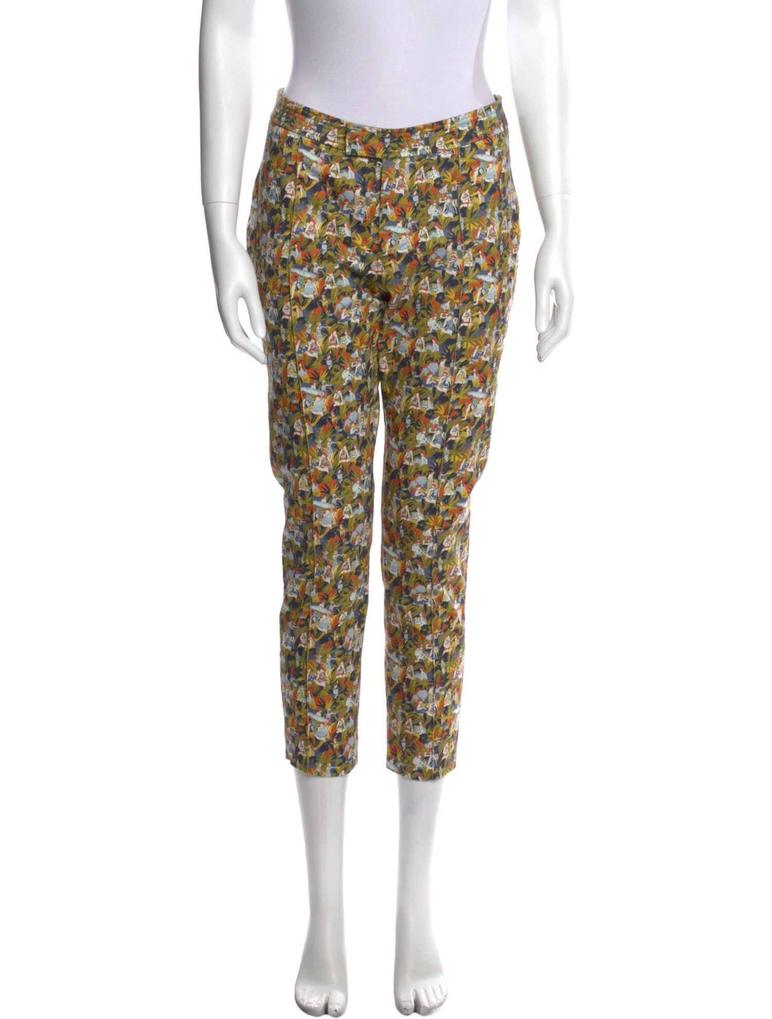 Suno Floral Print Skinny Leg Pants
