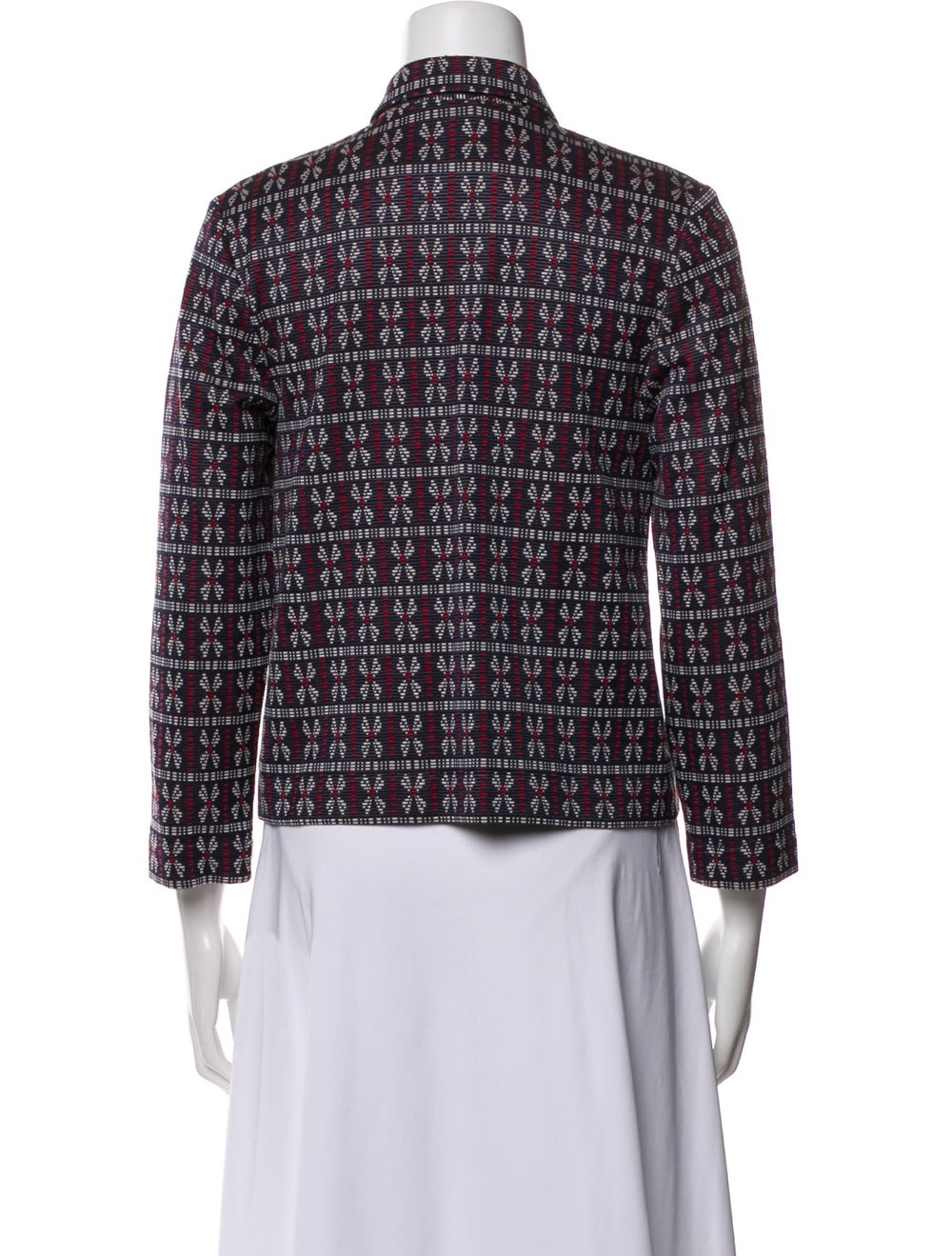 Suno Evening Jacket Tweed Pattern Pointed Collar - image 3