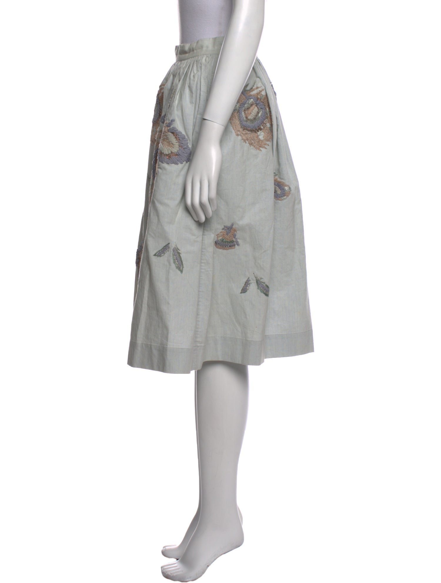 Suno Printed Knee-Length Skirt