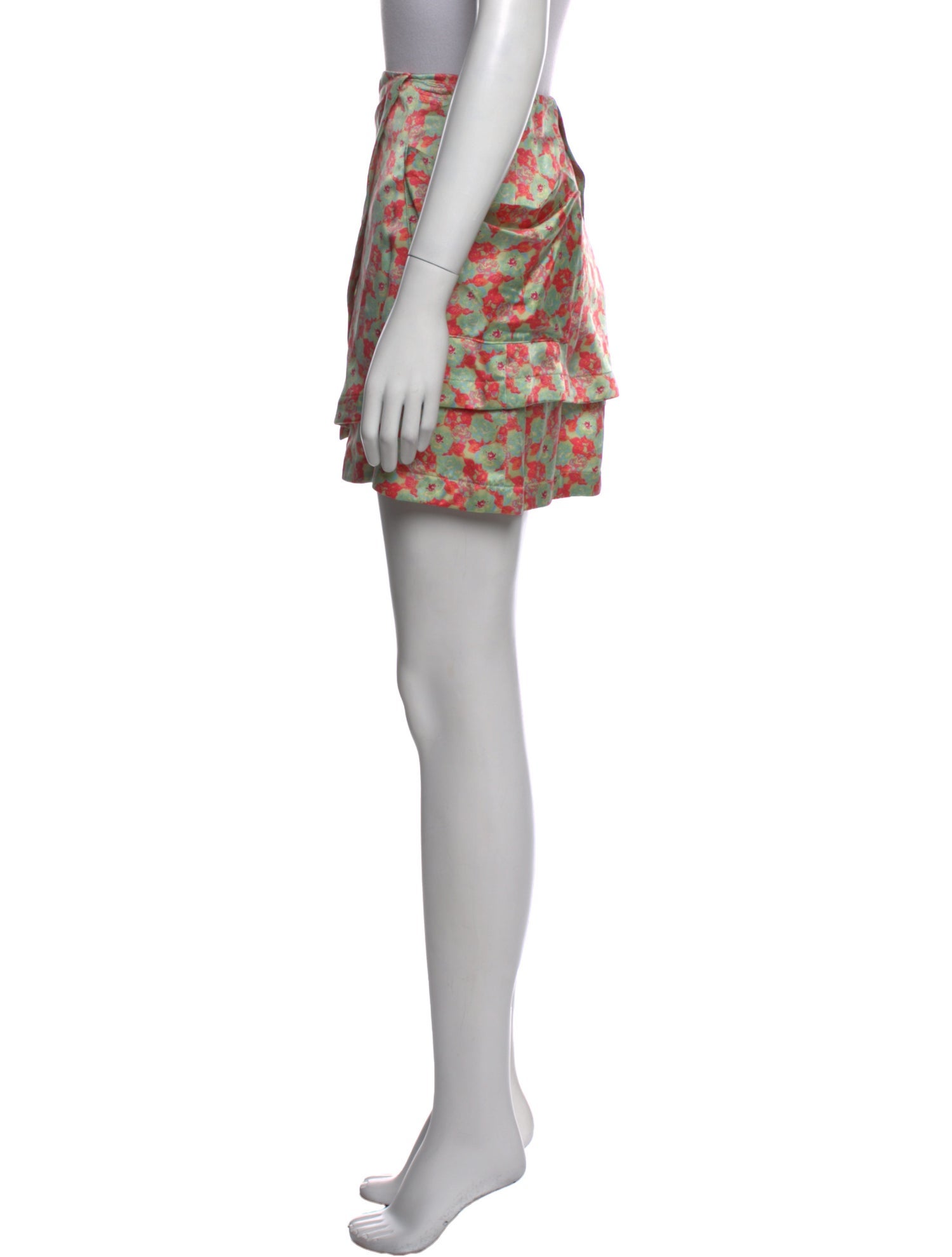 Suno Printed Mini Skirt