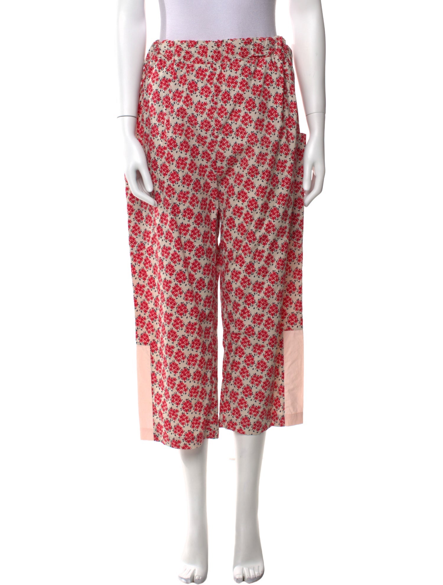 Suno Floral Print Wide Leg Pants