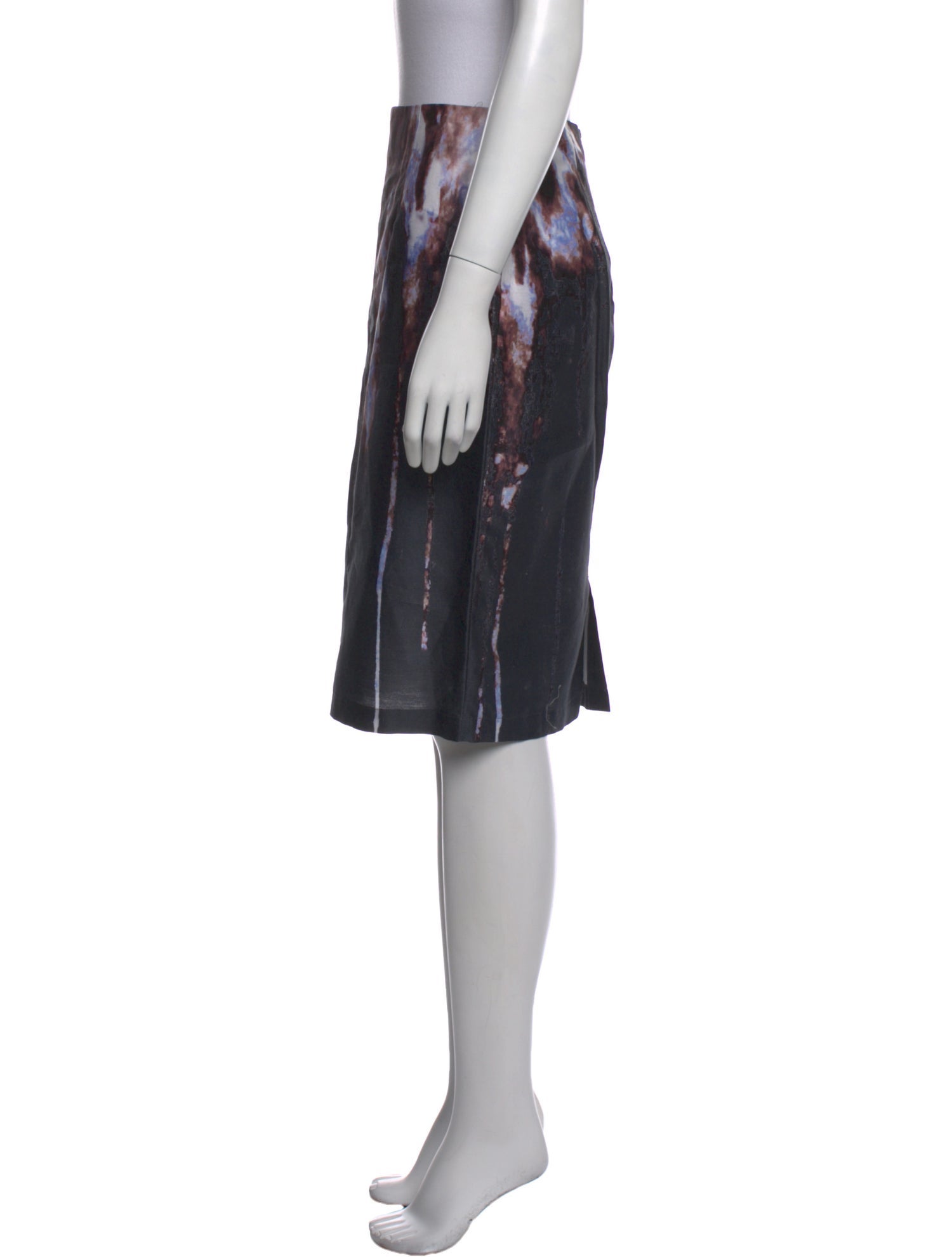 Suno Printed Knee-Length Skirt