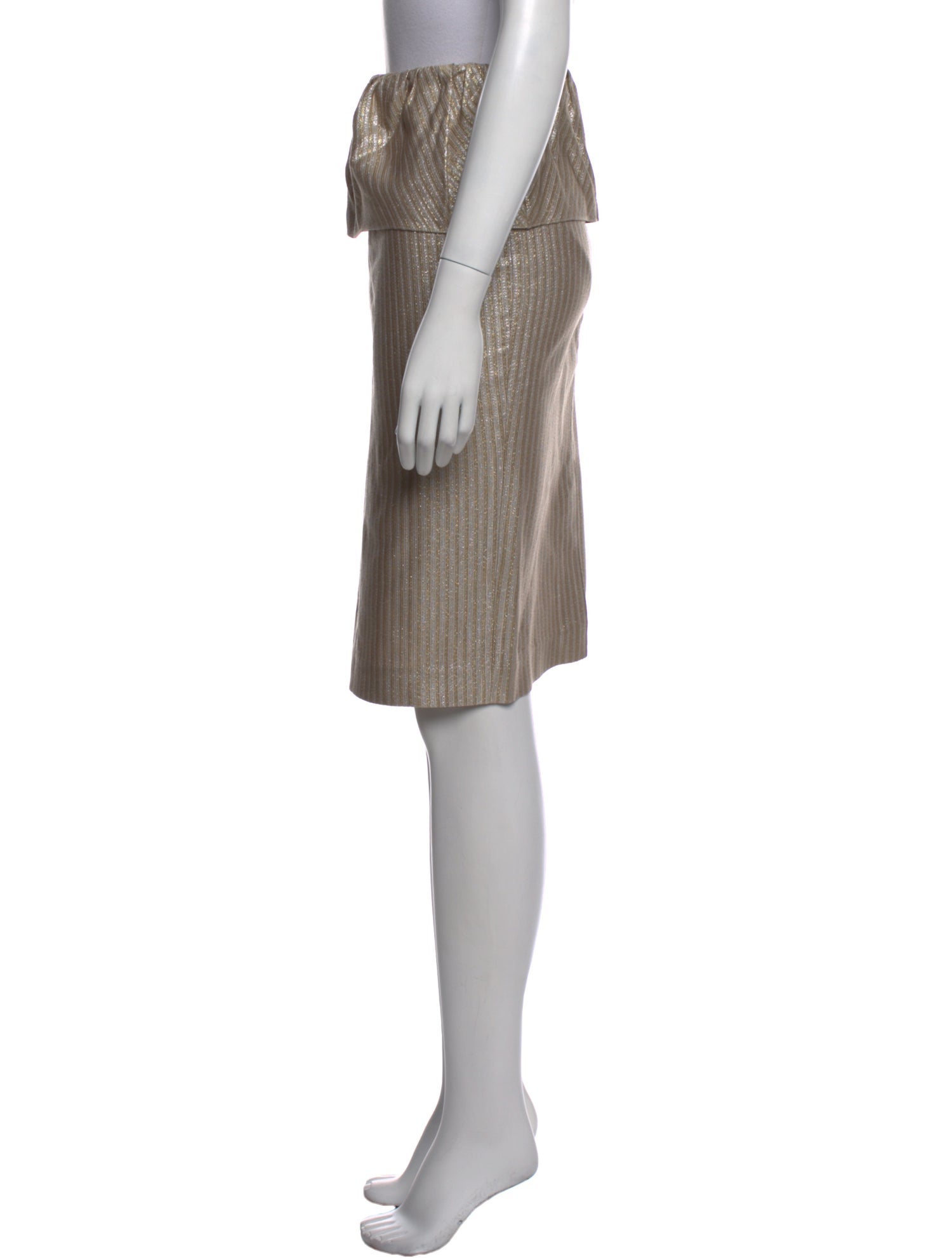 Suno Ruffle Embellishment Knee-Length Skirt