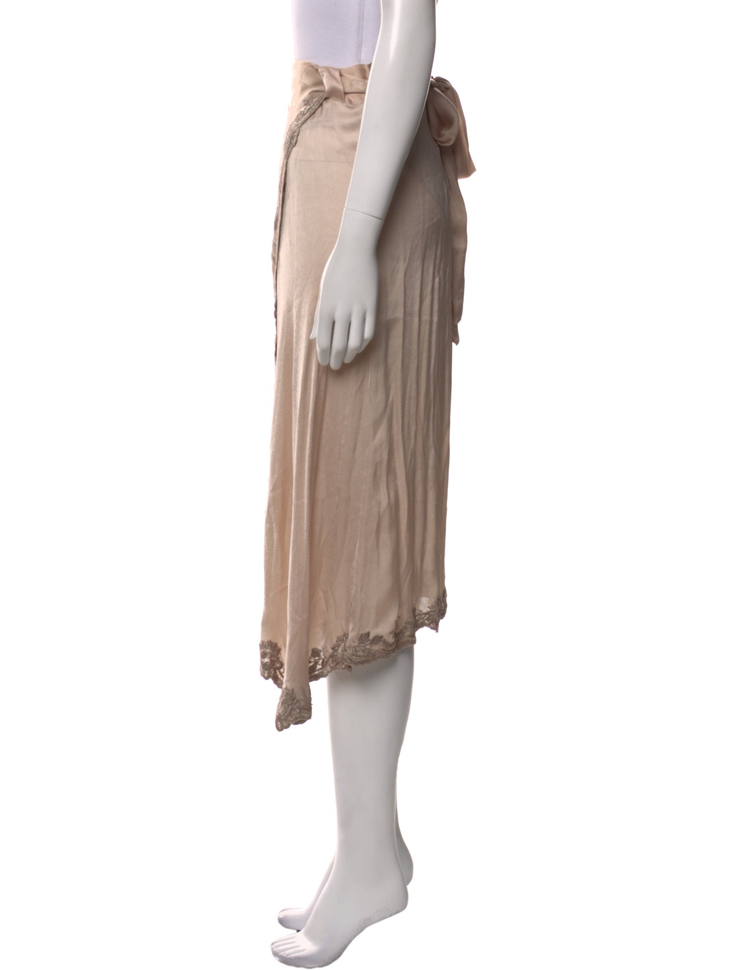 Suno Embroidered Accent Midi Length Skirt