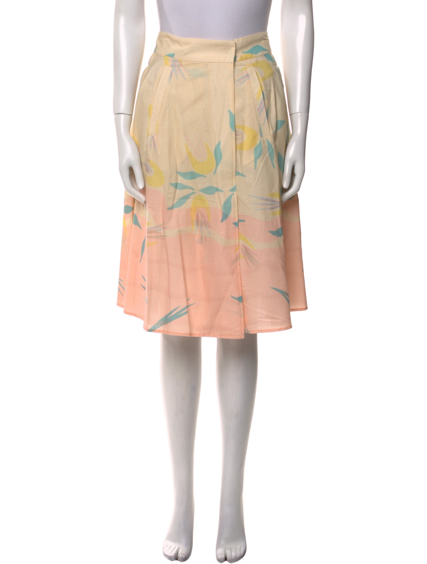 Suno Floral Print Knee-Length Skirt