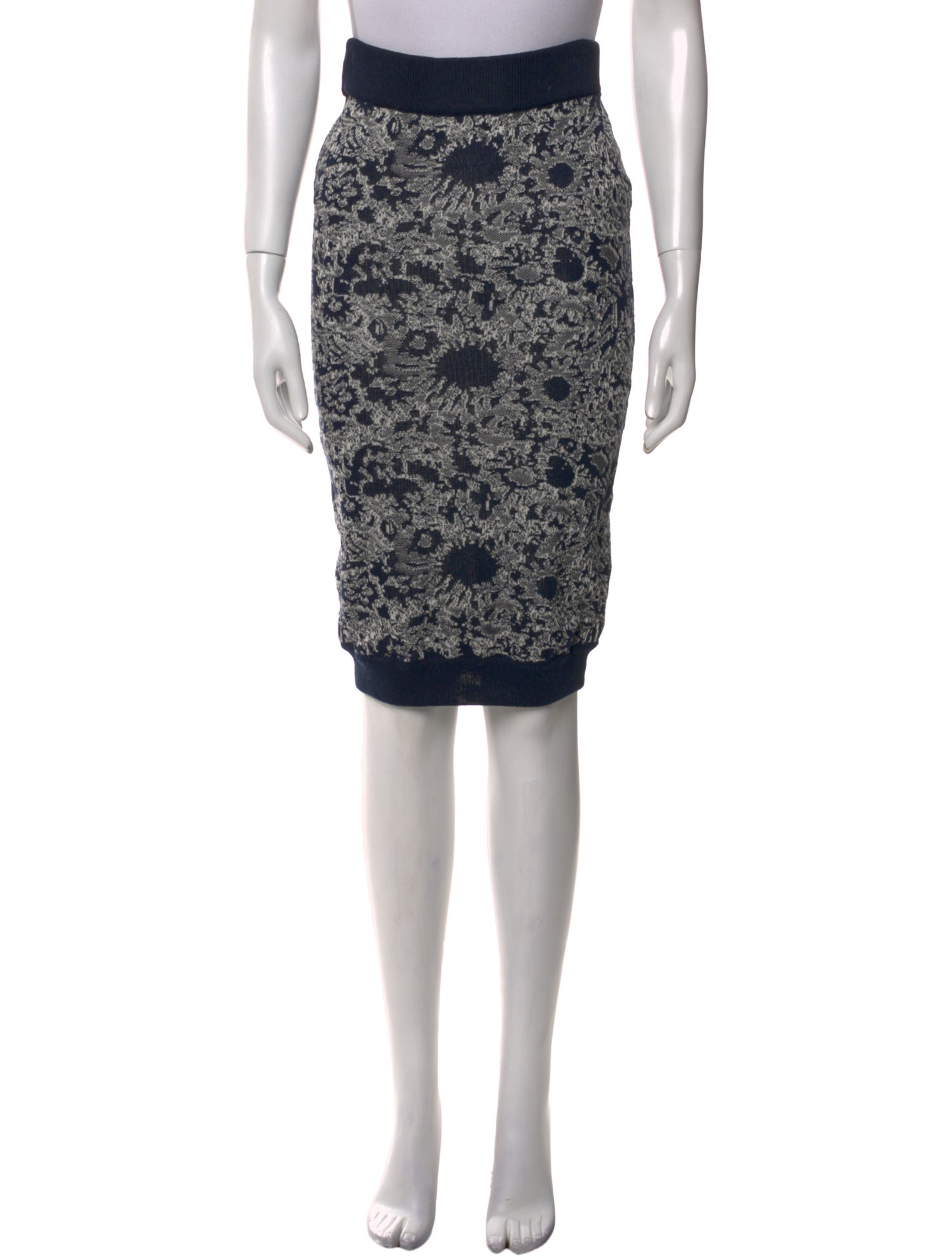 Suno Floral Print Knee-Length Skirt