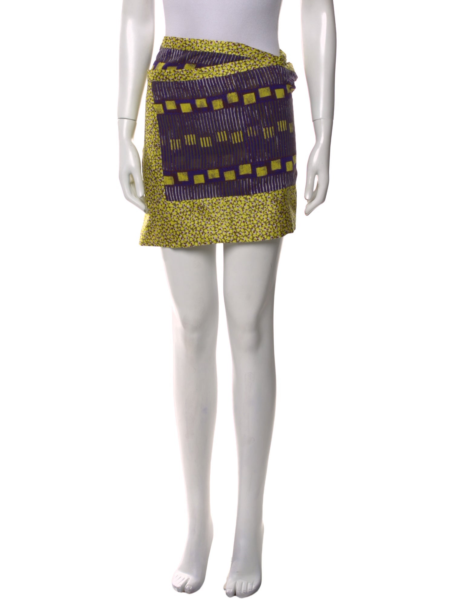 Suno Printed Mini Skirt