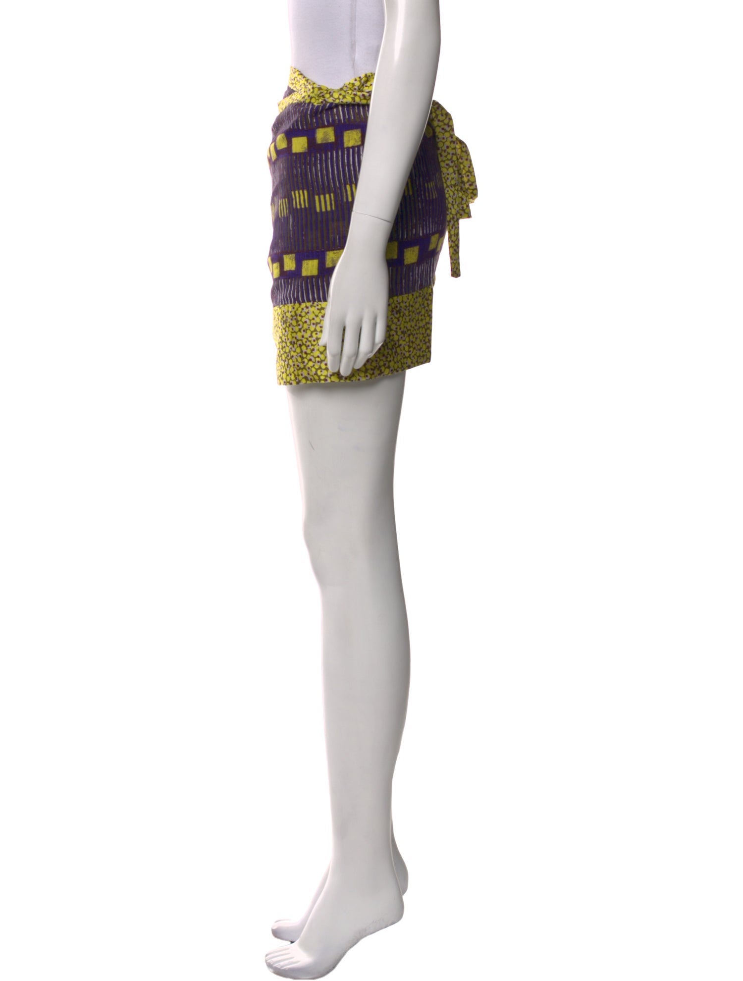 Suno Printed Mini Skirt