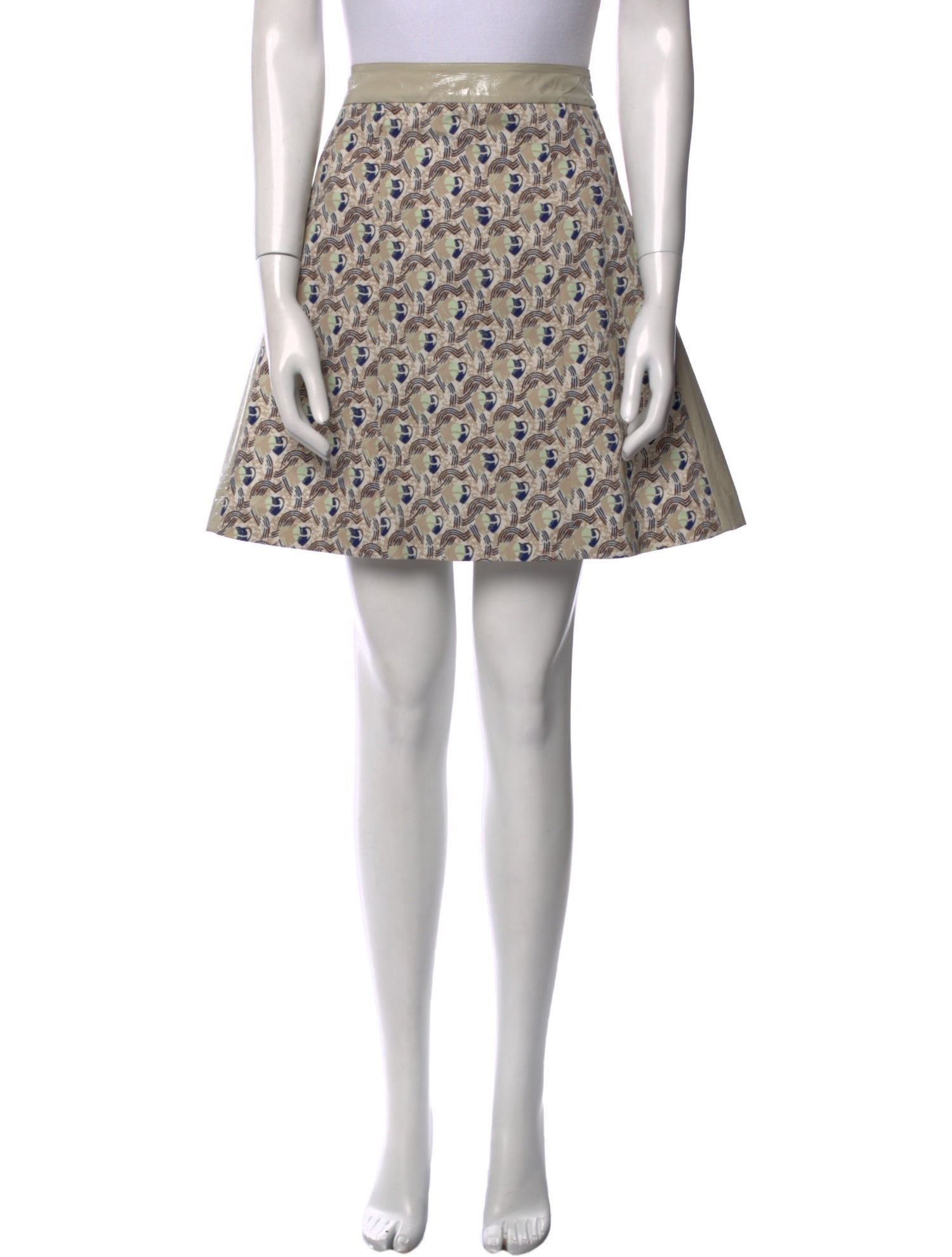 Suno Printed Mini Skirt