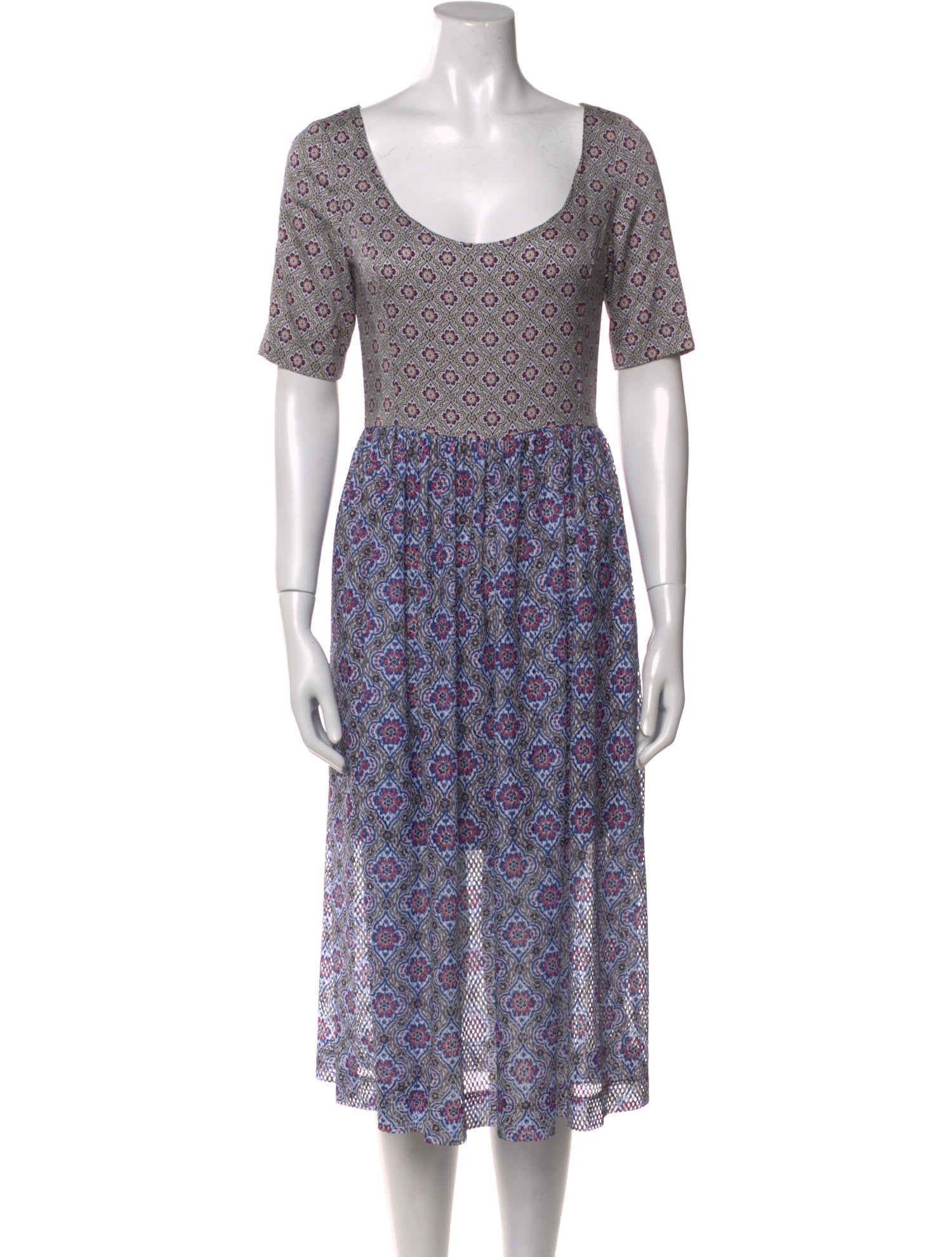 Suno Printed Midi Length Dress