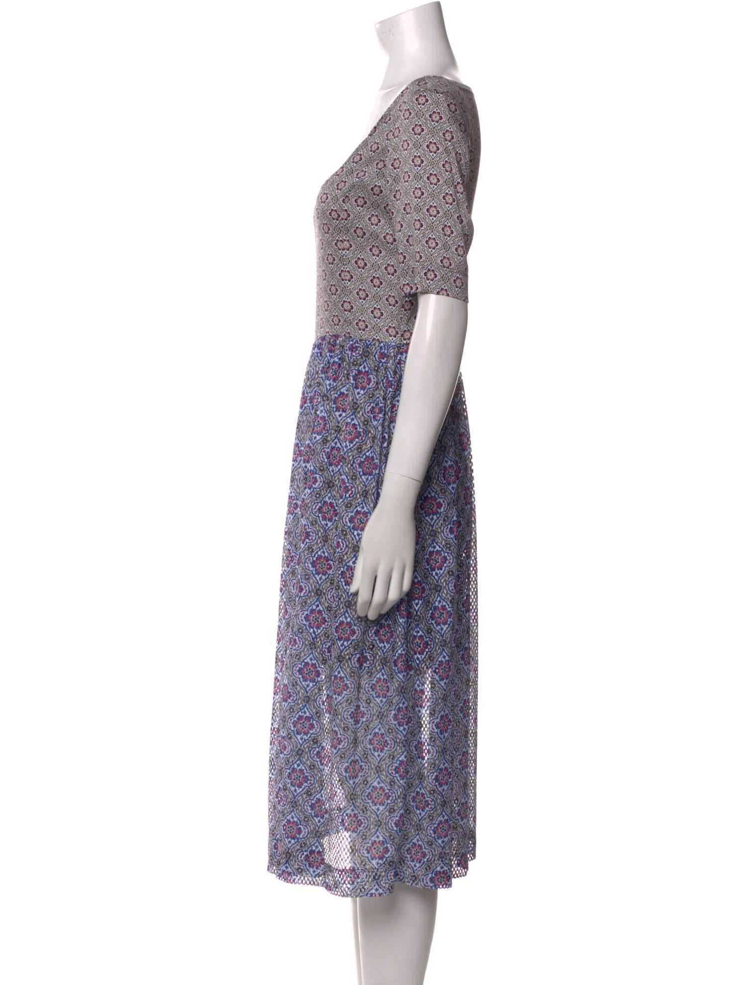 Suno Printed Midi Length Dress