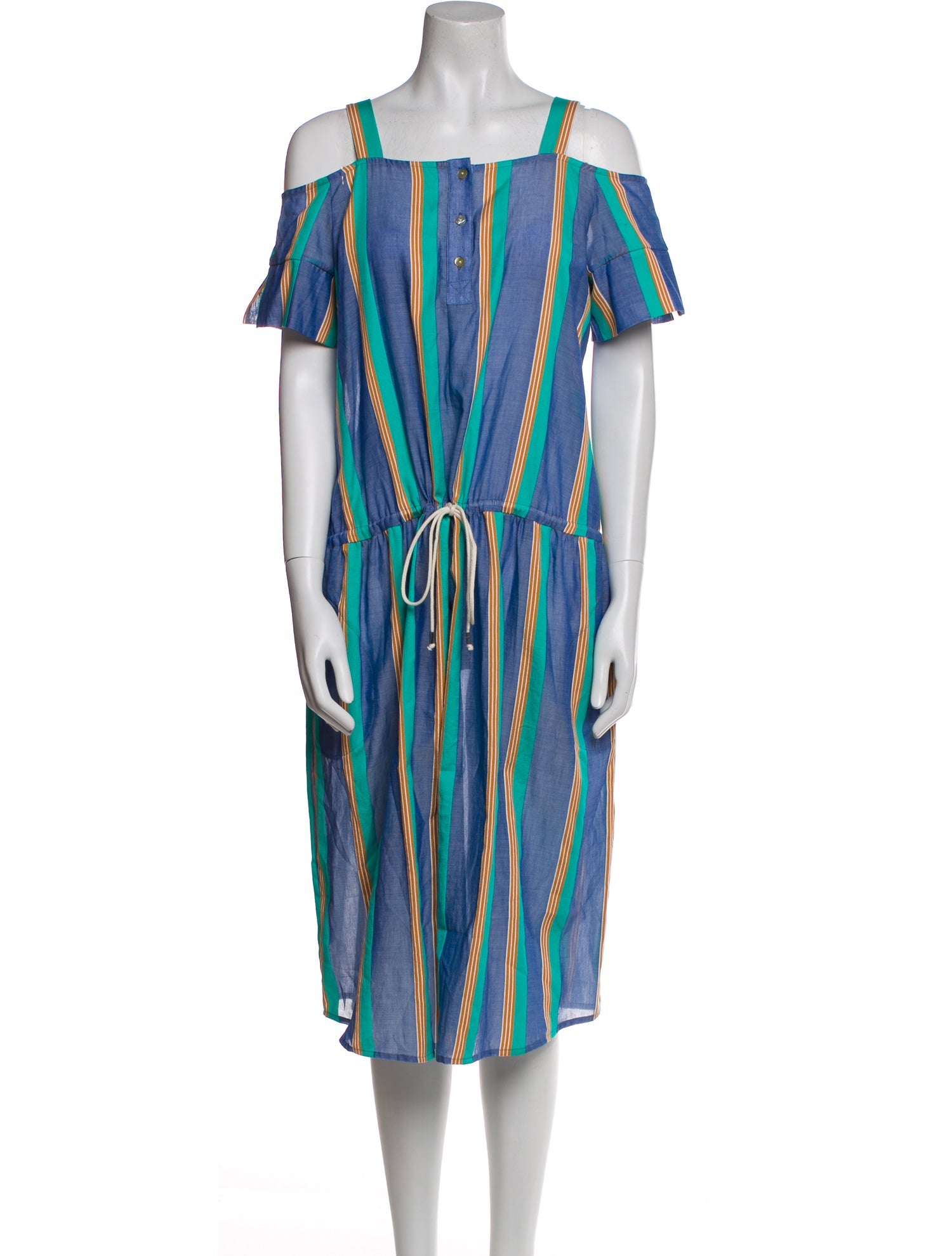 Suno Striped Midi Length Dress