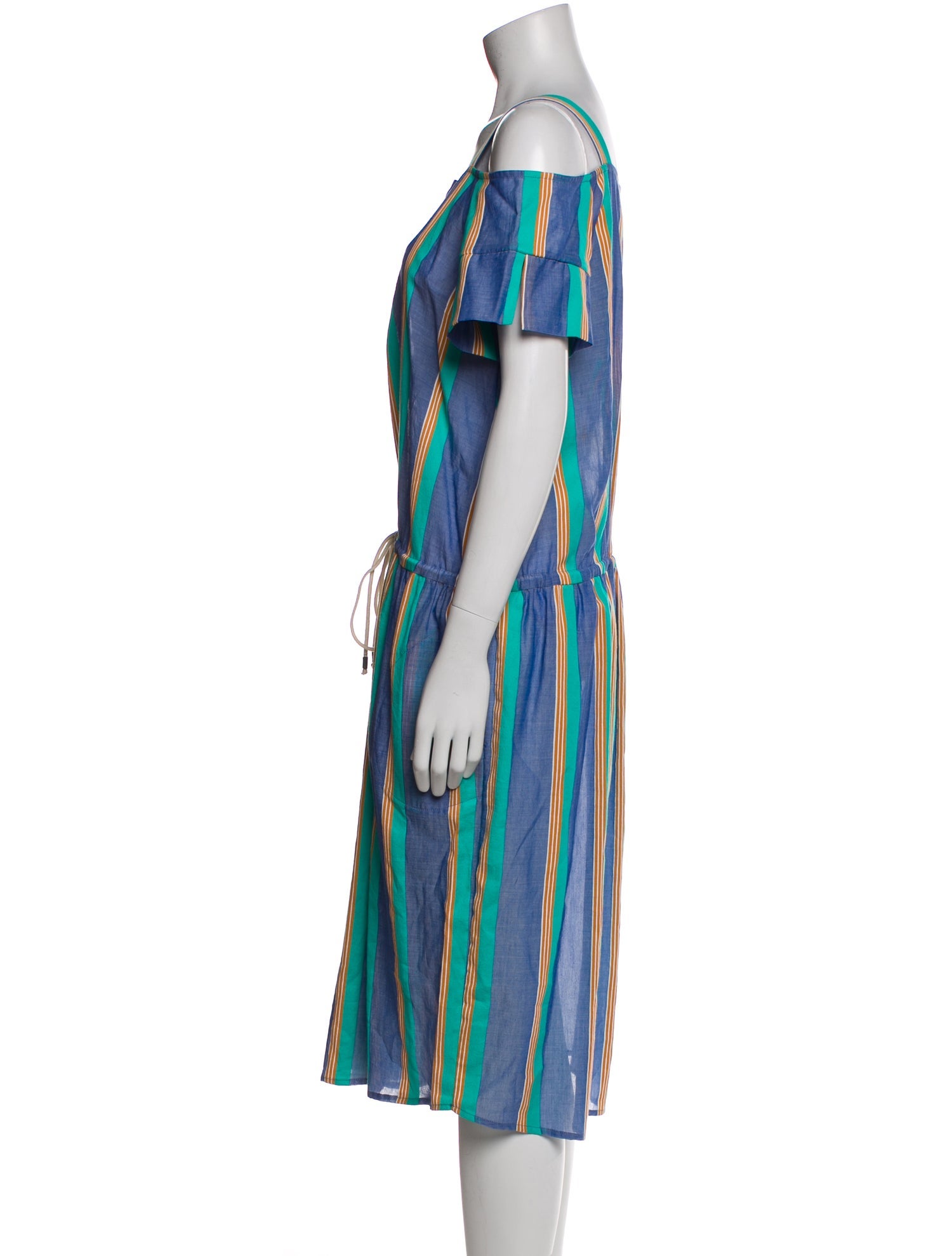 Suno Striped Midi Length Dress