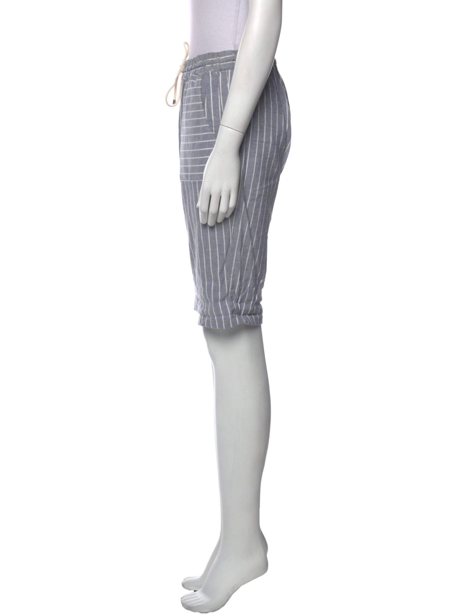 Suno Striped Knee-Length Shorts